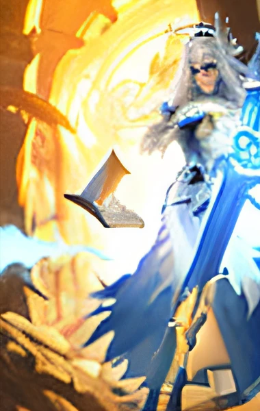A woman in a white dress holds a holy book and a giant blue hammer, The legendary god holds the holy book, tmasterpiece《Goddess of sorrow》, She held a holy book, knights of zodiac girl, white-haired god,white horns queen demon, holding a pudica pose, the godess hera looking angry