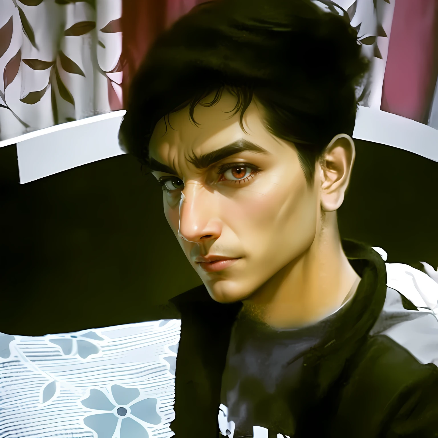 Spiderman version ,realistic face ,handsome