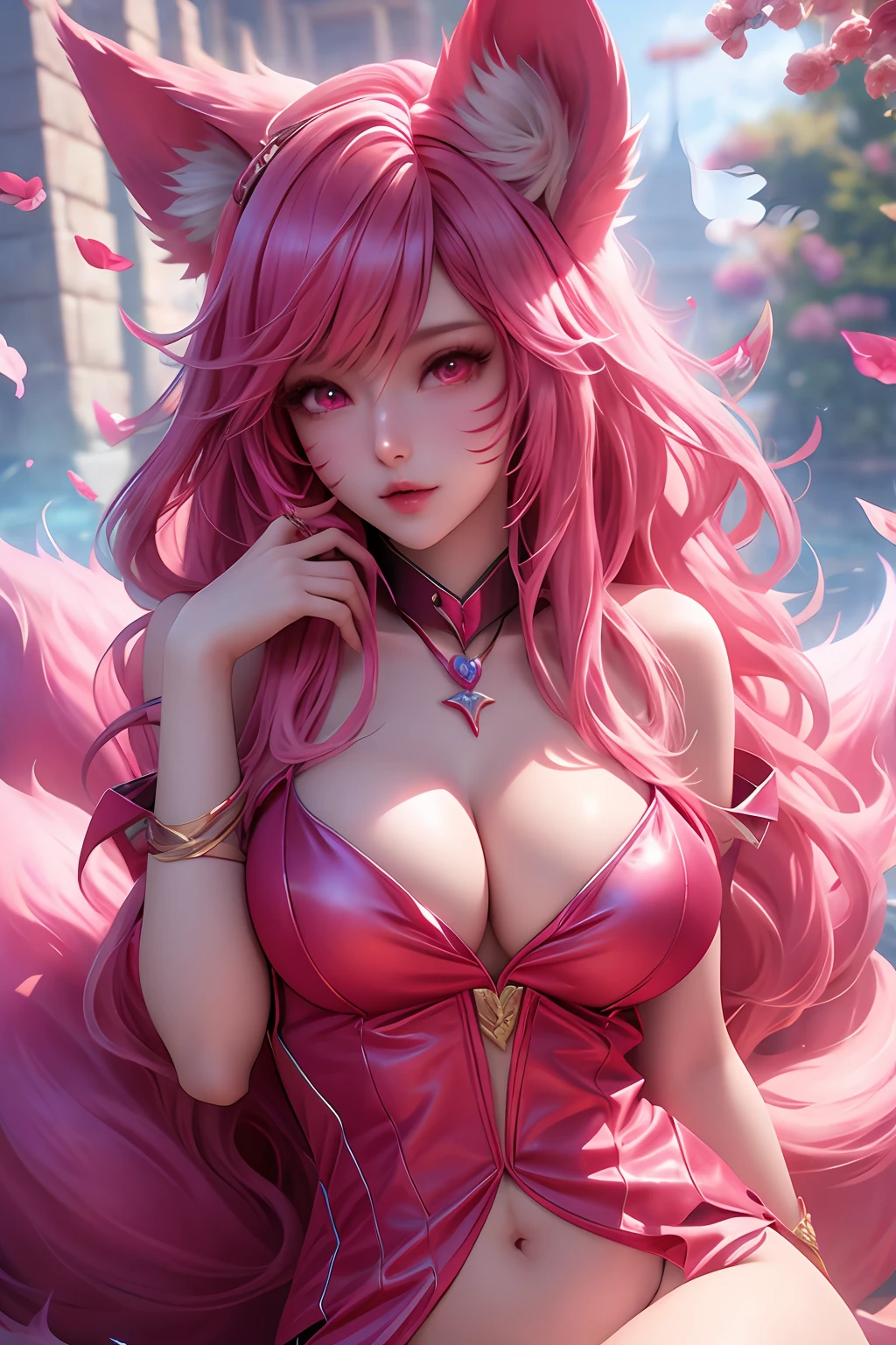 Ahri, league of legends, sexy, wallpaper, eyes,