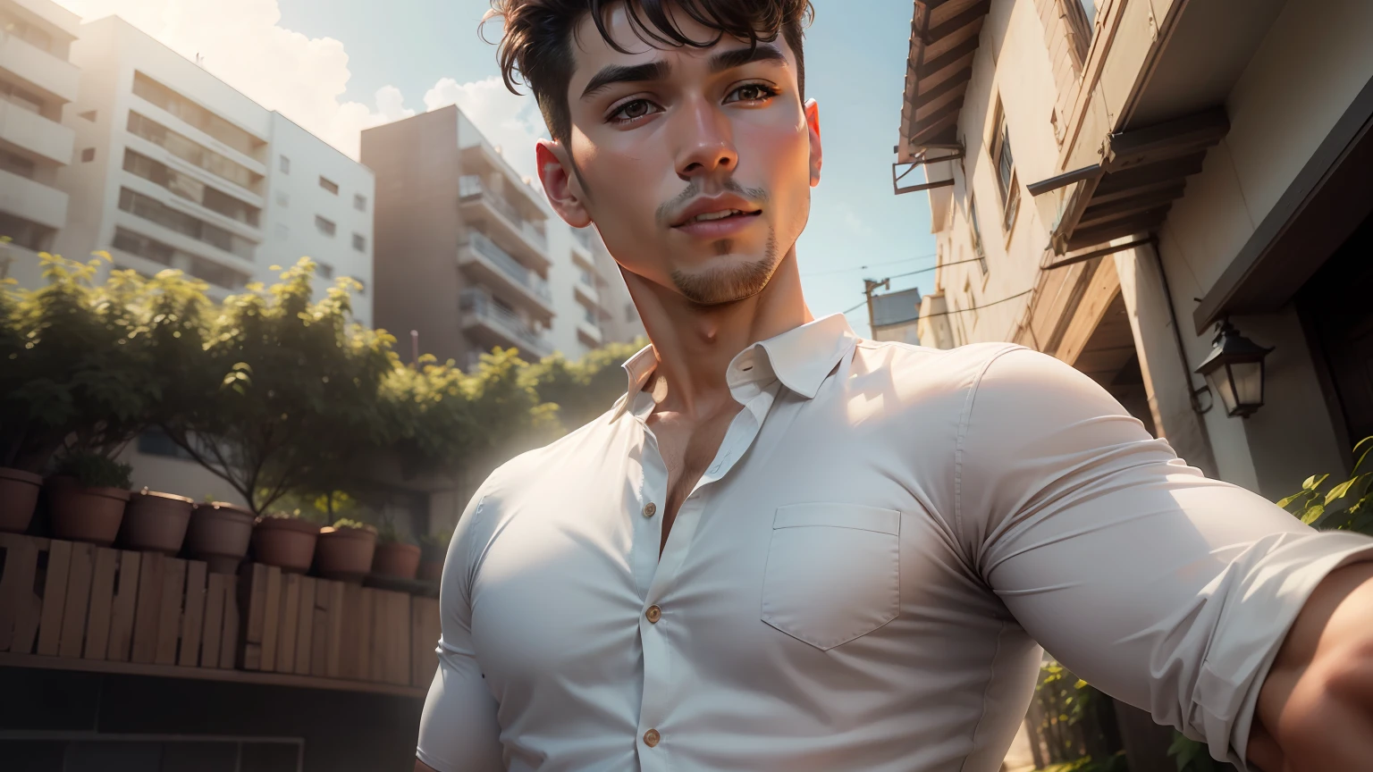 Background change, realistic photo and body, ultra 8k , make handsome boy, hairstyle change, change shirt, realistic face