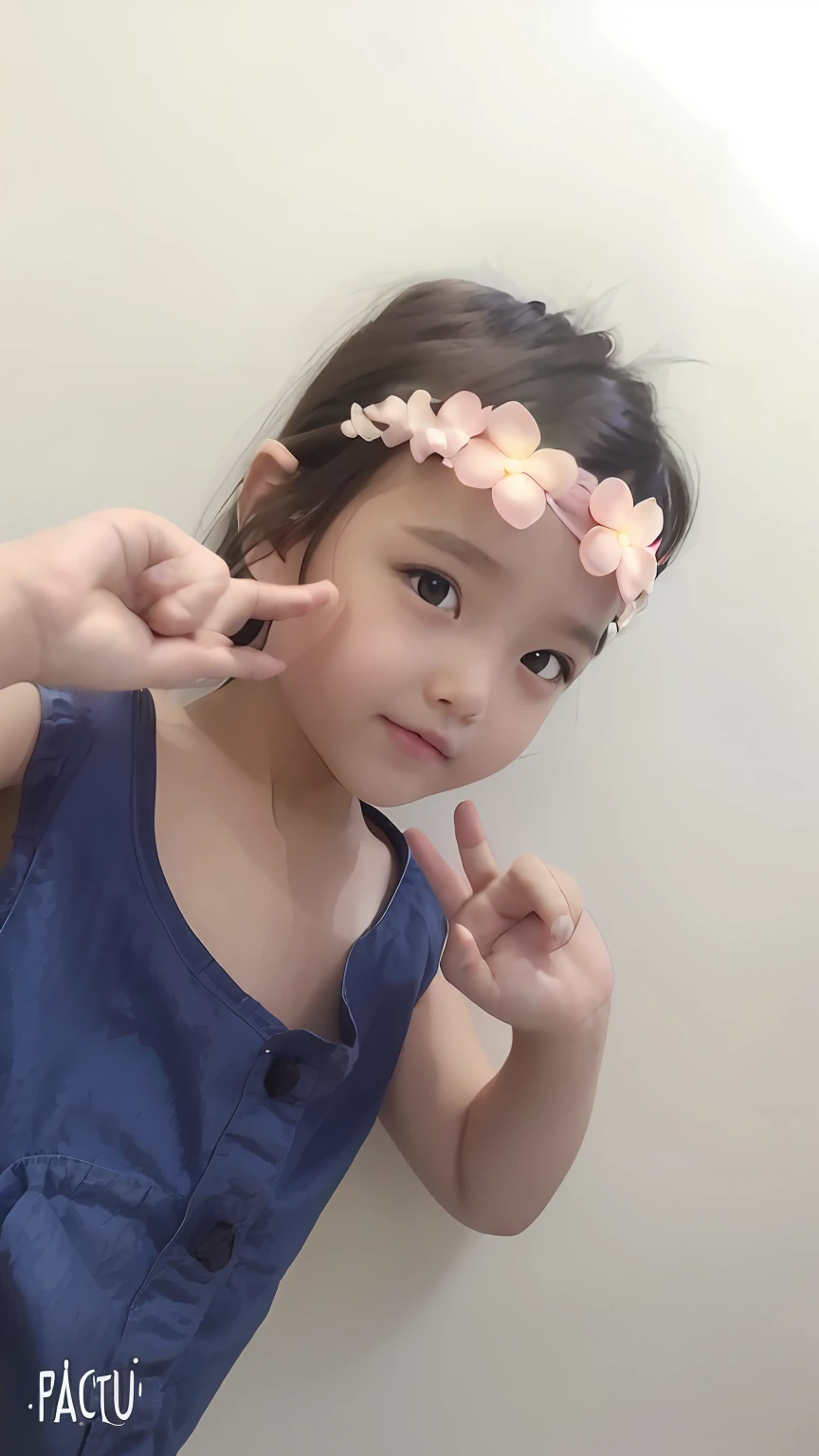 there is a with a flower crown on her head, Ruan cute vtuber, ruan jia beautiful!, with cute - fine - face, corolla, She has a cute face, Cute young girl, Cute and lovely, wan adorable korean face, beautiful lovely, jaeyeon nam, xintong chen, Very cute and childlike, Cute little girl