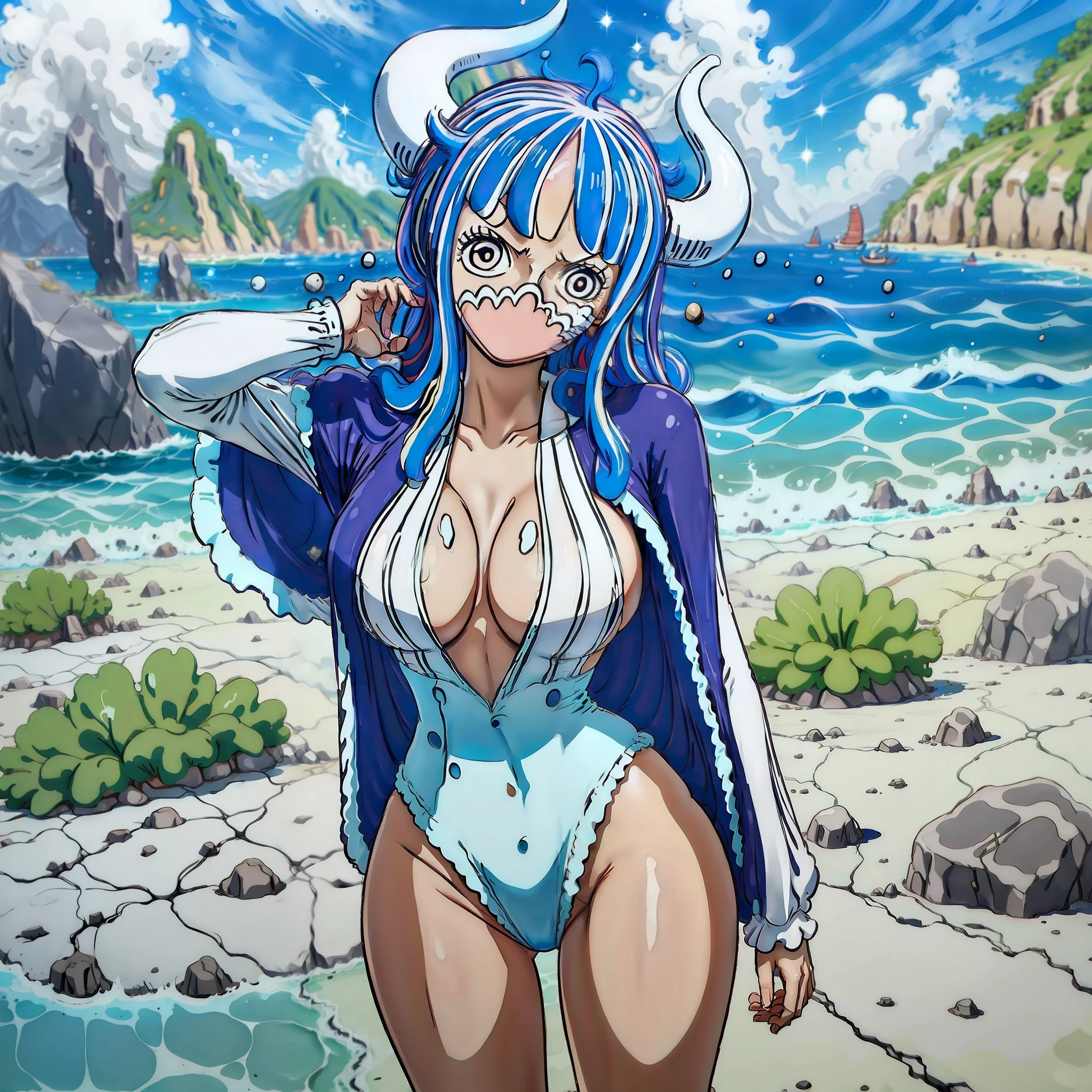 Ulti/(one piece) 1girl, ((Tobiroppo.)) (praia).