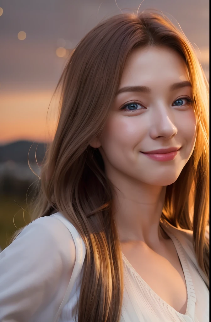 (8k, Best Quality, Masterpiece: 1.2), (Realistic, Realistic:1.37), Ultra Detailed, 1 Girl, Cute, Solo, Beautiful Detailed Sky, Dating, (Nose Red), (Smile: 1.15), (Shut Up) Small Breasts, Beautiful Delicate Eyes, (Long Hair: 1.2), Flowing Hair NovaFrogStyle, Upper body, Vest