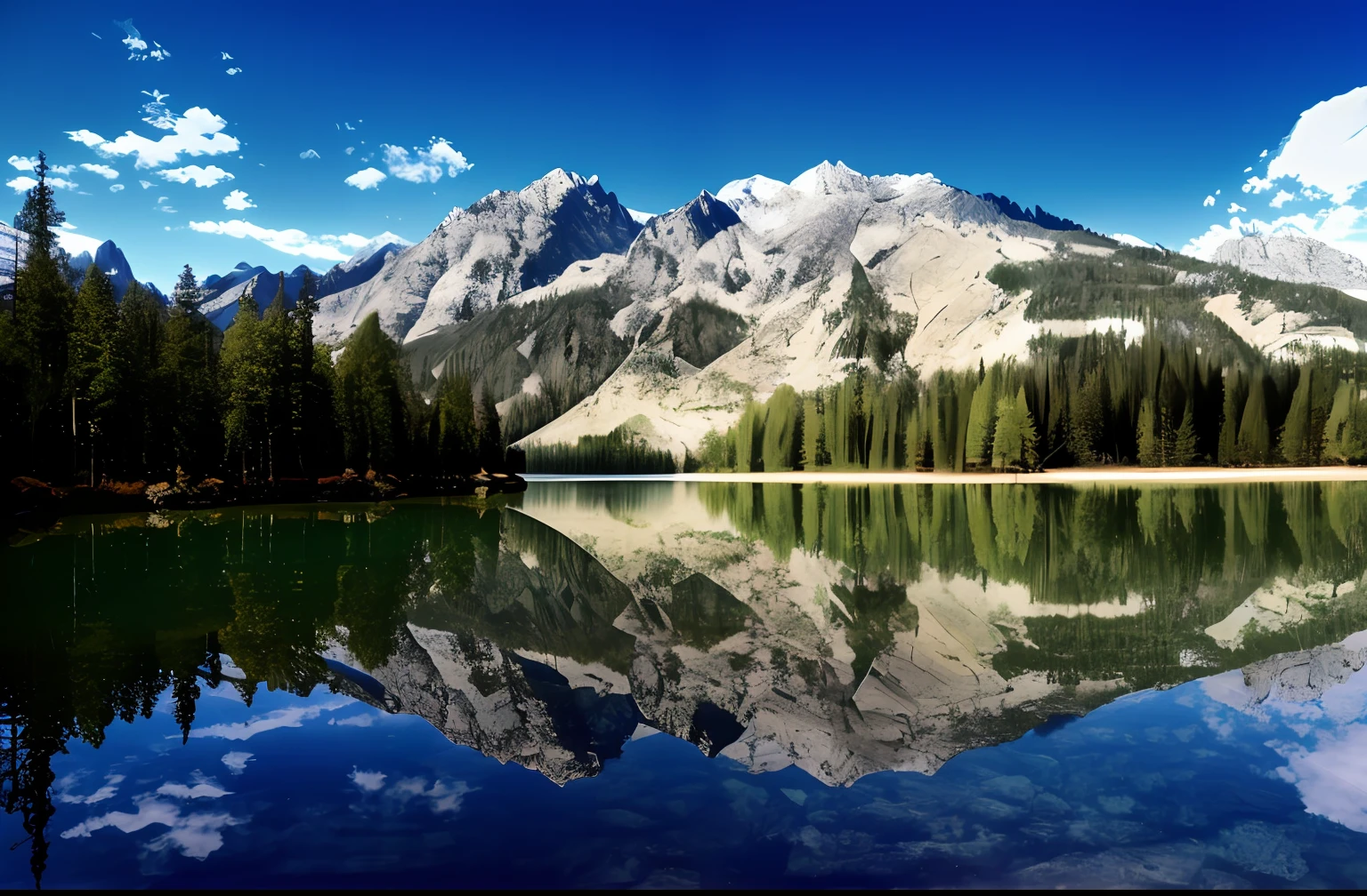 mountains reflected in a lake with trees and a blue sky, mountain lake, mountain lakes, lake reflection, mirror lake, mountain lake in sierra nevada, clear reflection, beautiful lake, lakeside mountains, lake, mountains and lakes, wyoming, a photo of a lake on a sunny day, idaho, image full of reflections, beautiful high resolution, glassy reflections