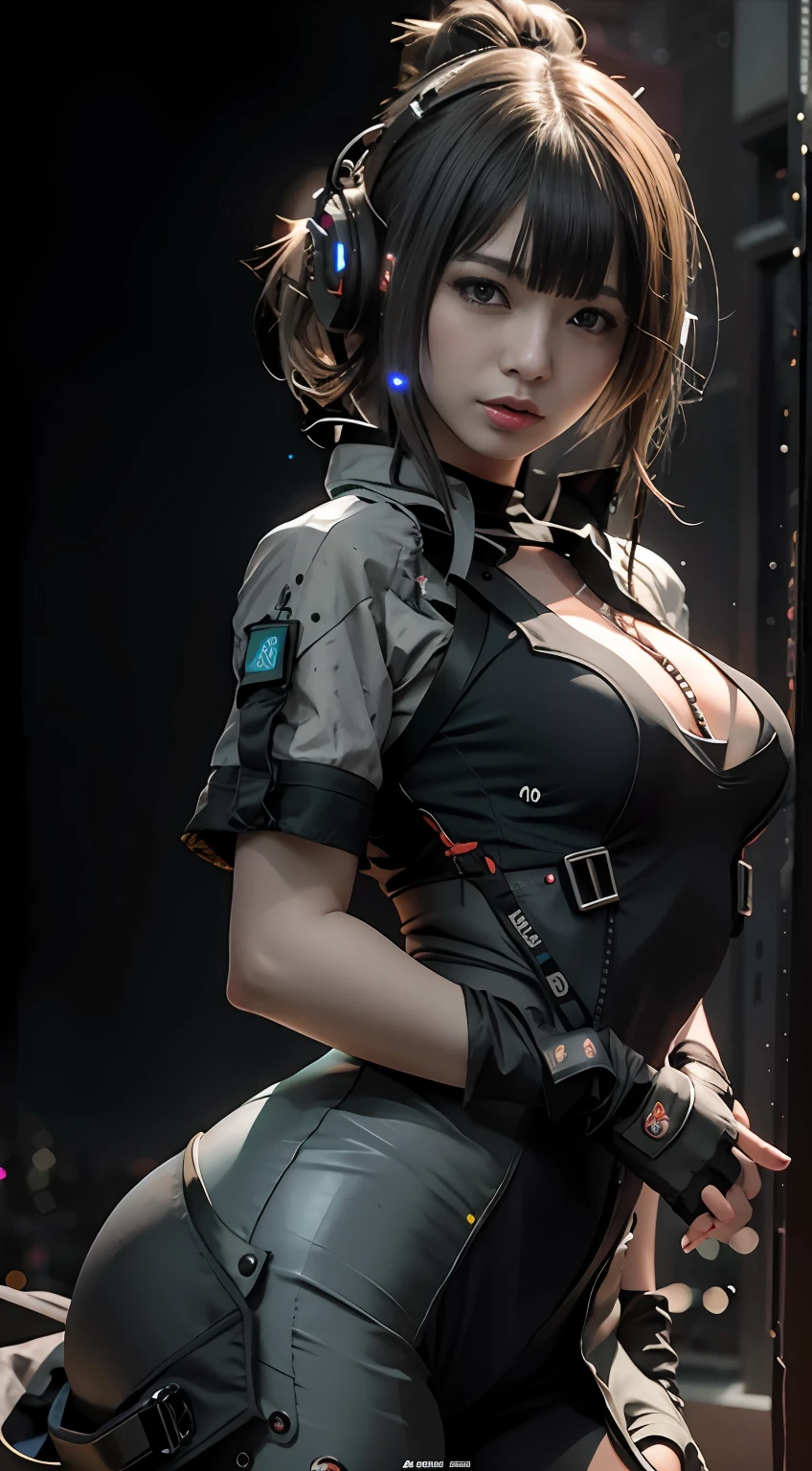 Anime - Style woman in black poses for a photo, cyberpunk anime girl, female cyberpunk anime girl, Digital cyberpunk anime art, anime cyberpunk art, digitl cyberpunk - anime art, cyberpunk anime art, Guviz-style artwork, Guviz, cyberpunk anime girl mech, Cyberpunk girl, Guweiz in Pixiv ArtStation, Cyberpunk art style