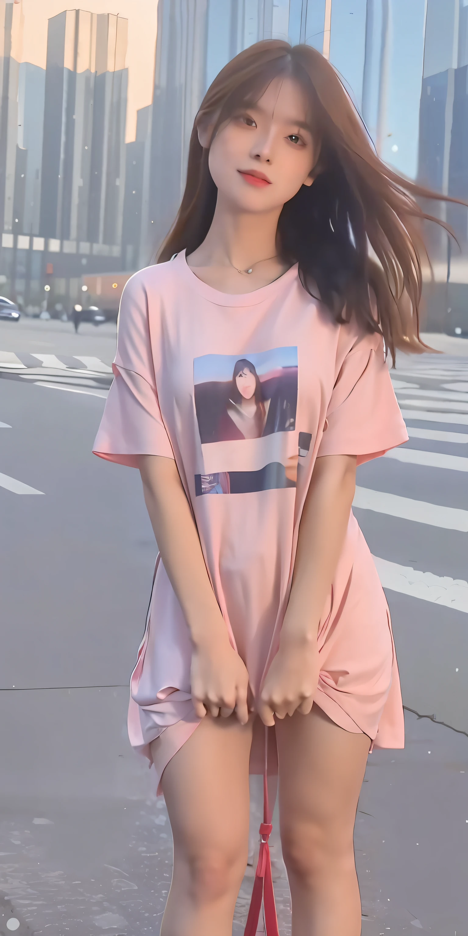 mix4, 20d, solo, long_hair, shirt, dress, high_heels, full_body, look_at_viewer, (8k, RAW photo, best quality, mastery:1.2), (realistic, photo-realistic:1.37), professional lighting, photon mapping, light energy transfer, physically based rendering,