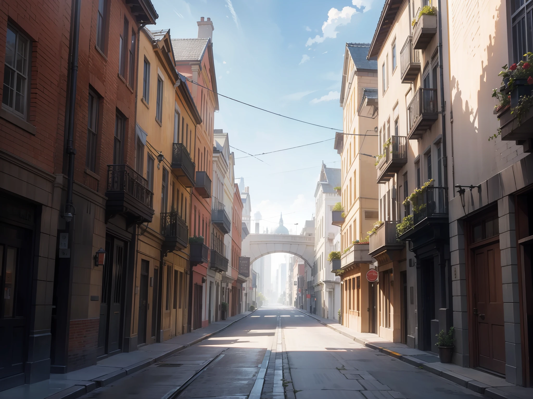 Masterpiece, Best quality,Buildings,No man's street,