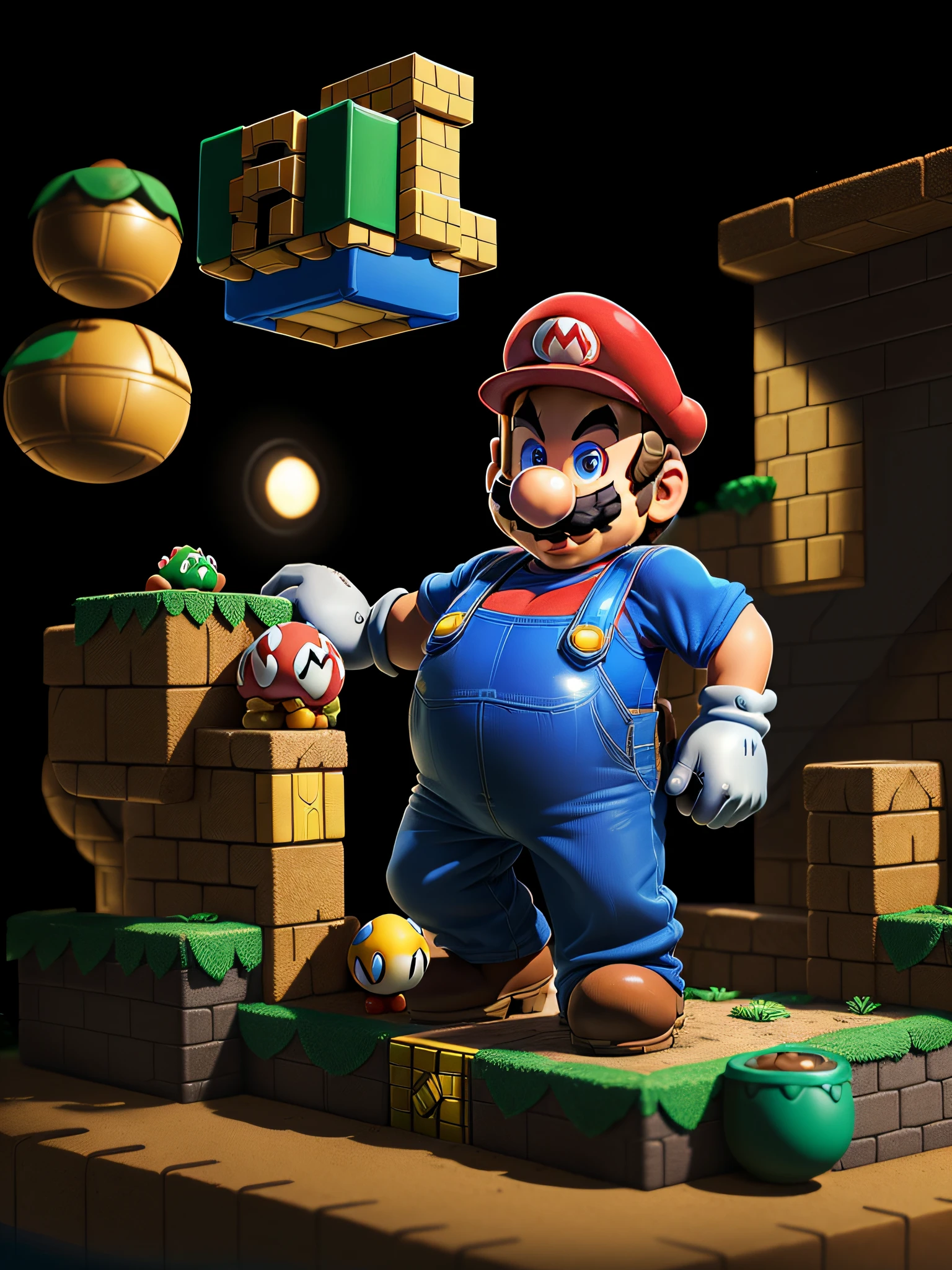 (( super mario bros da nitendo)), qualidade da imagem 8k,UHD, DSLR, grain of film, fotorrealista, foco nítido, posing for camera, (Auto retrato:1.4),