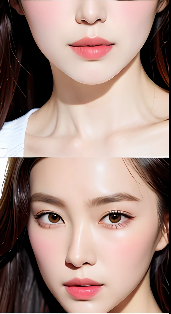 Ultra-clear beauty face close-up