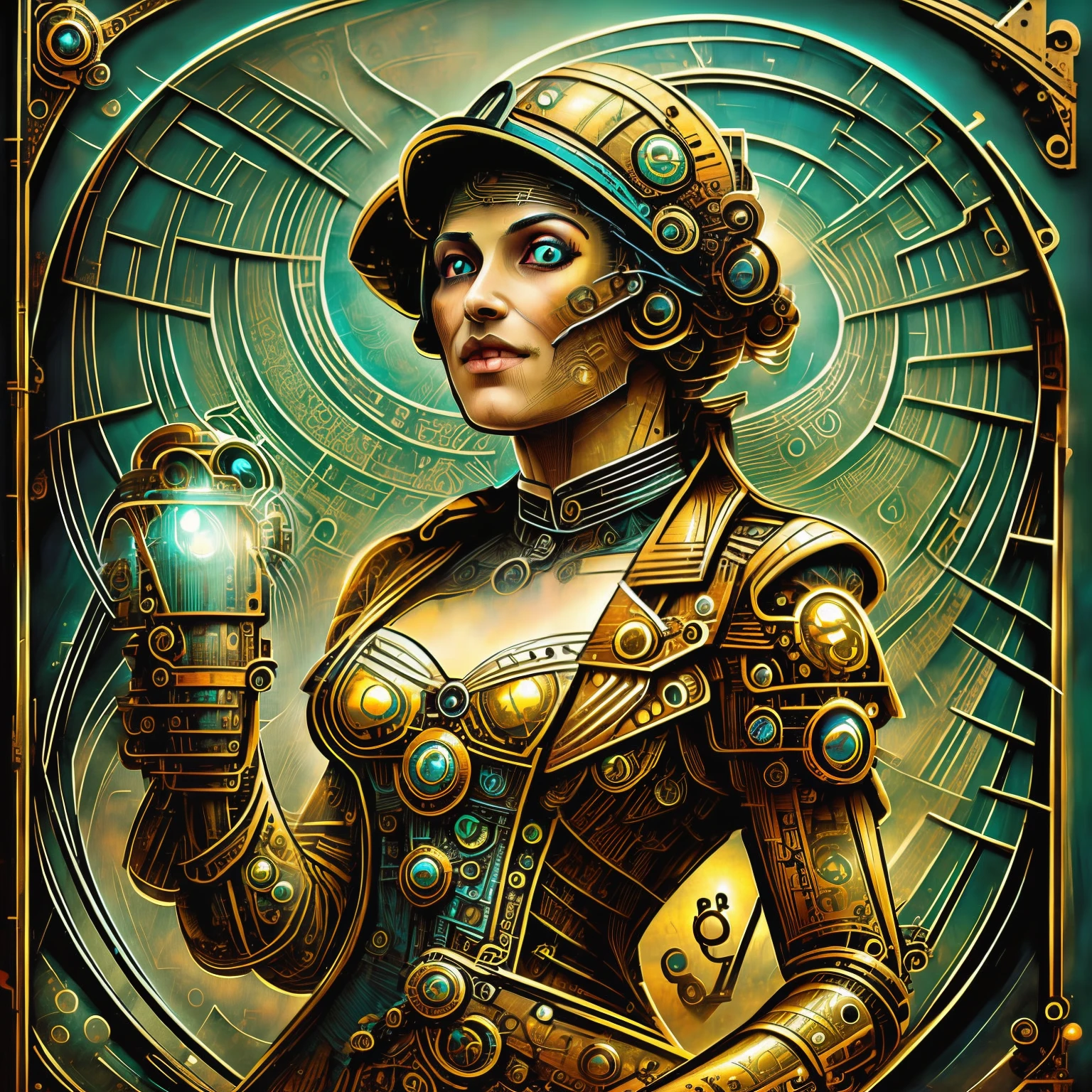 (steampunkai Swoon), um papagaio de lado em estilo steampunk, (cores,Colouring,32 k),USA ,super detalhado,