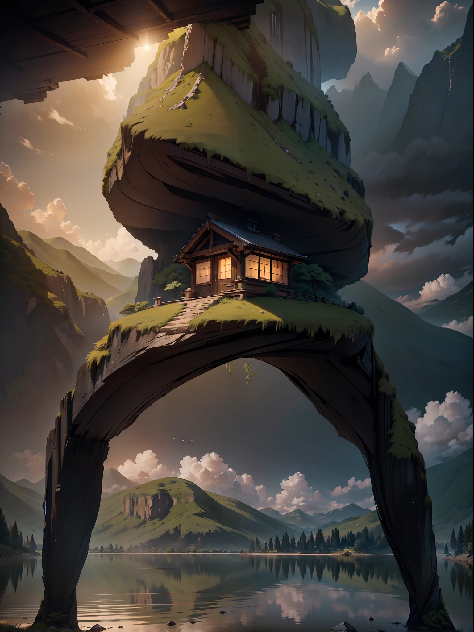 A serene place, very pleasant, beautiful, calm and beautifully landscaped. photorealistic, 8k uhd, studio quality, ultra realistic, maximum detail, large scale, postprocessing, photorealistic, photorealistic, photoshop, photography, detailed, cinematic lighting, landscape, panorama, scenery, ray tracing, cinema4d