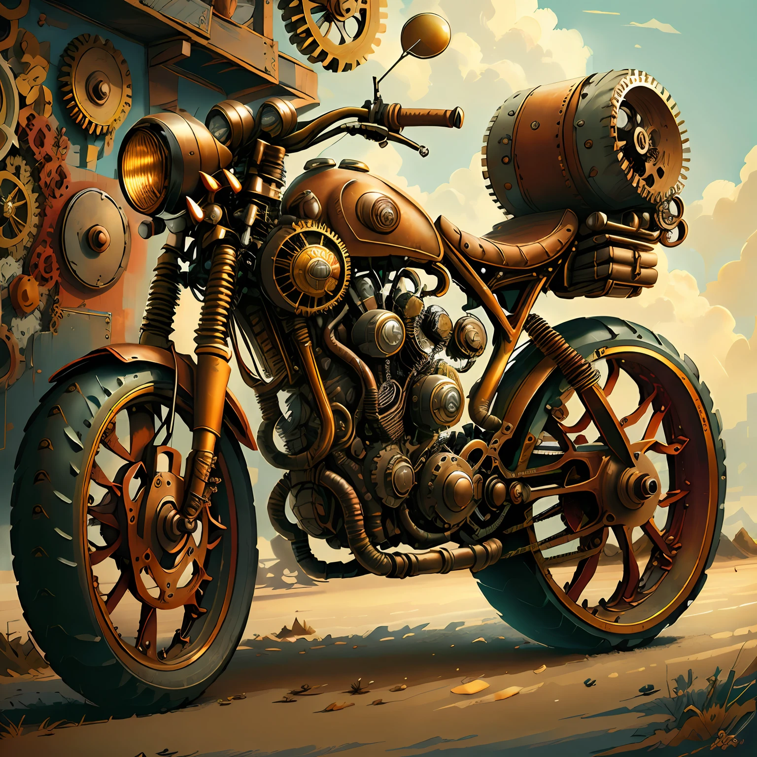 CogPunkAI motocicleta ,Cores 32 k,detalhes