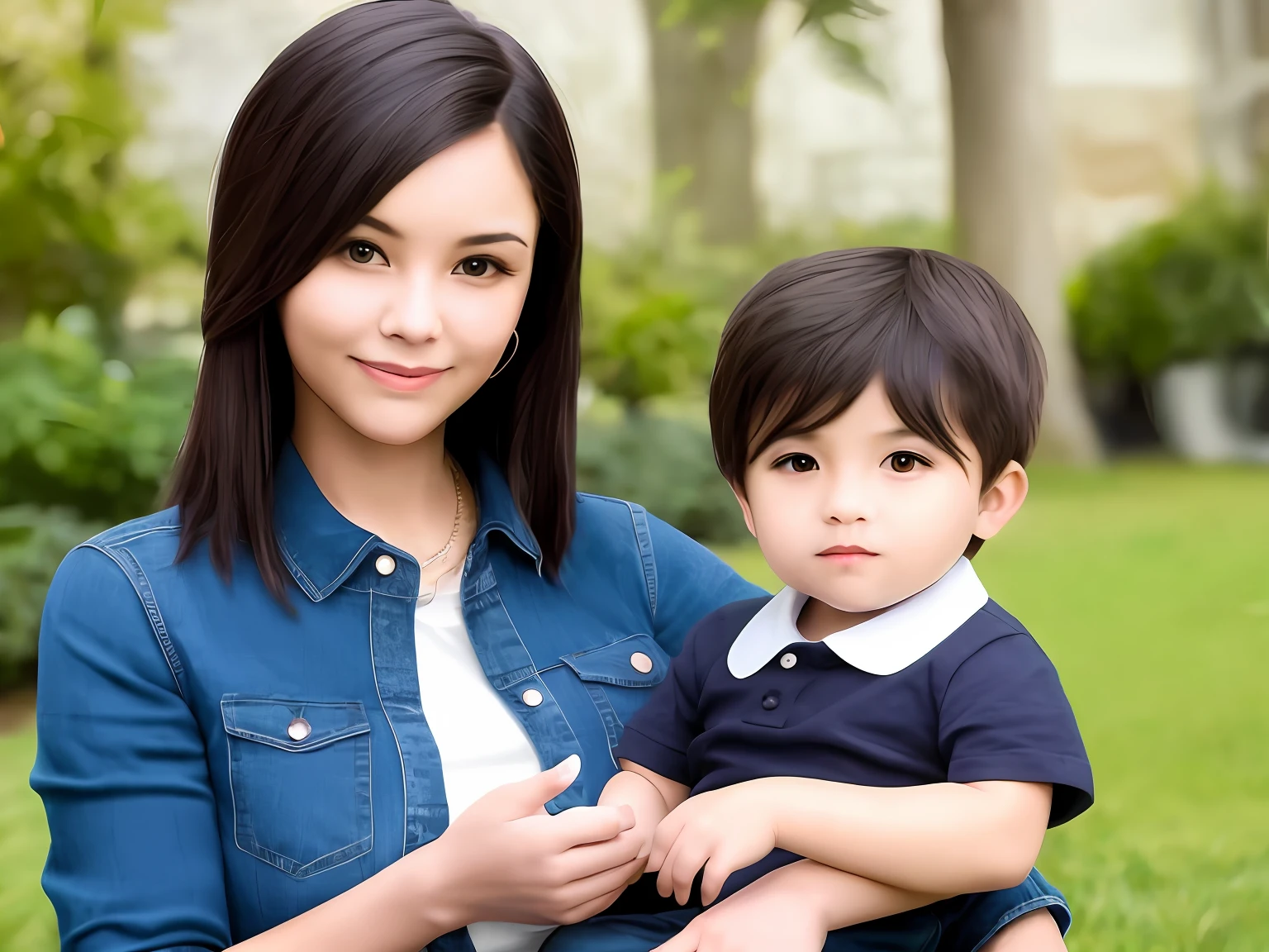 Beautiful mother，Son