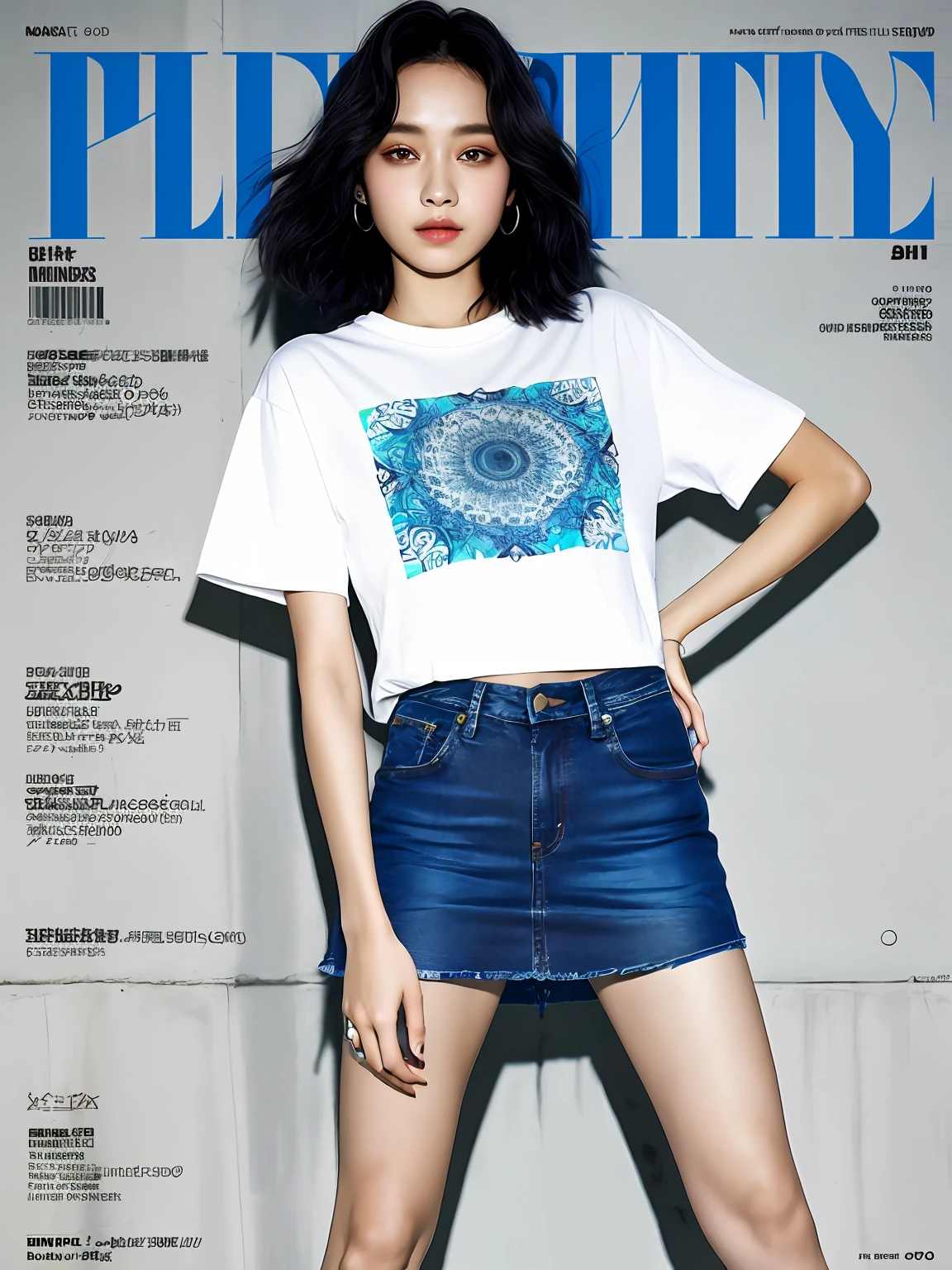 young beautiful girl, ultra detailed, official art, unity 8k wallpaper, (fashion magazine cover:1.3),
BREAK
denim mini skirt, graphic tee, combat boots
, mandala