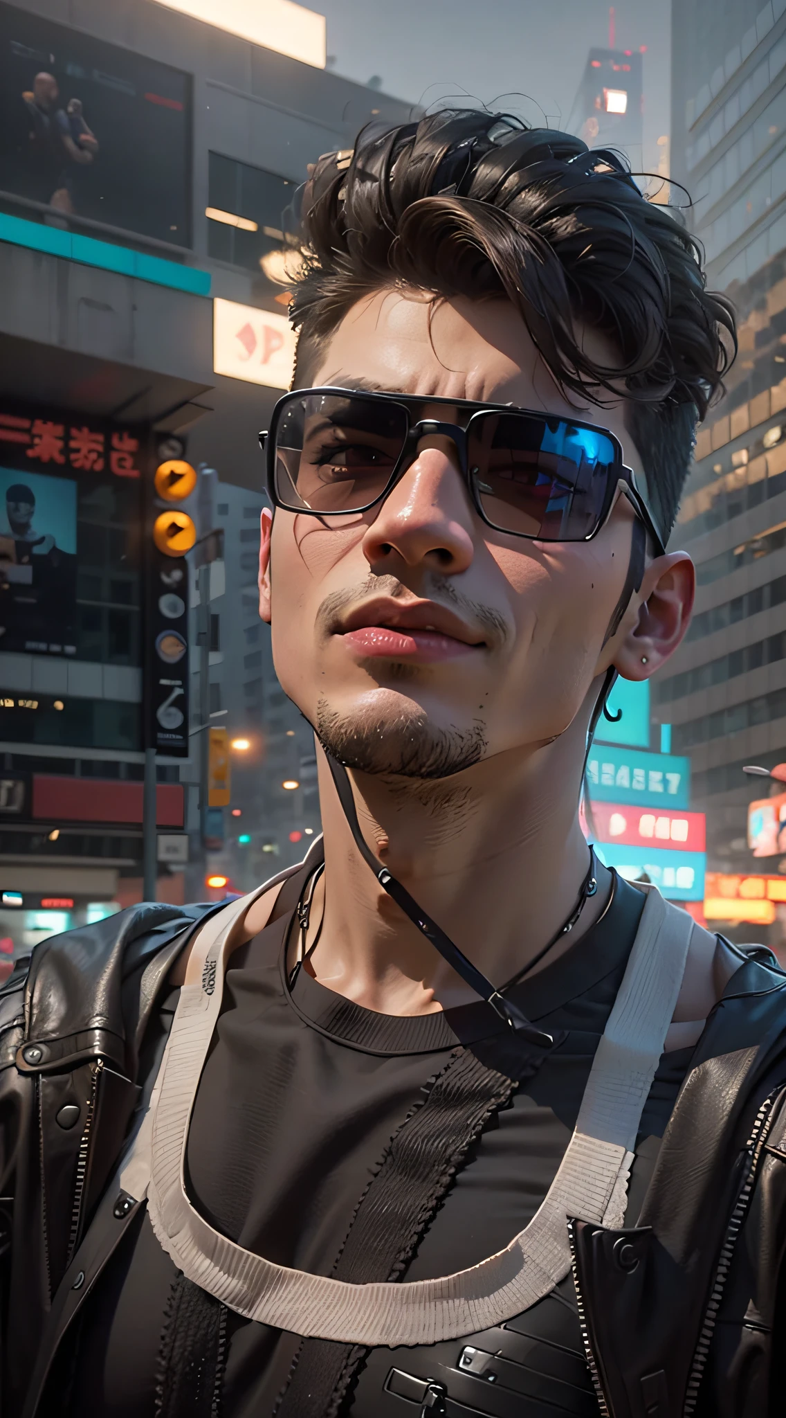 change background cyberpunk,handsome boy, realstic face, 8k, ultra realstic