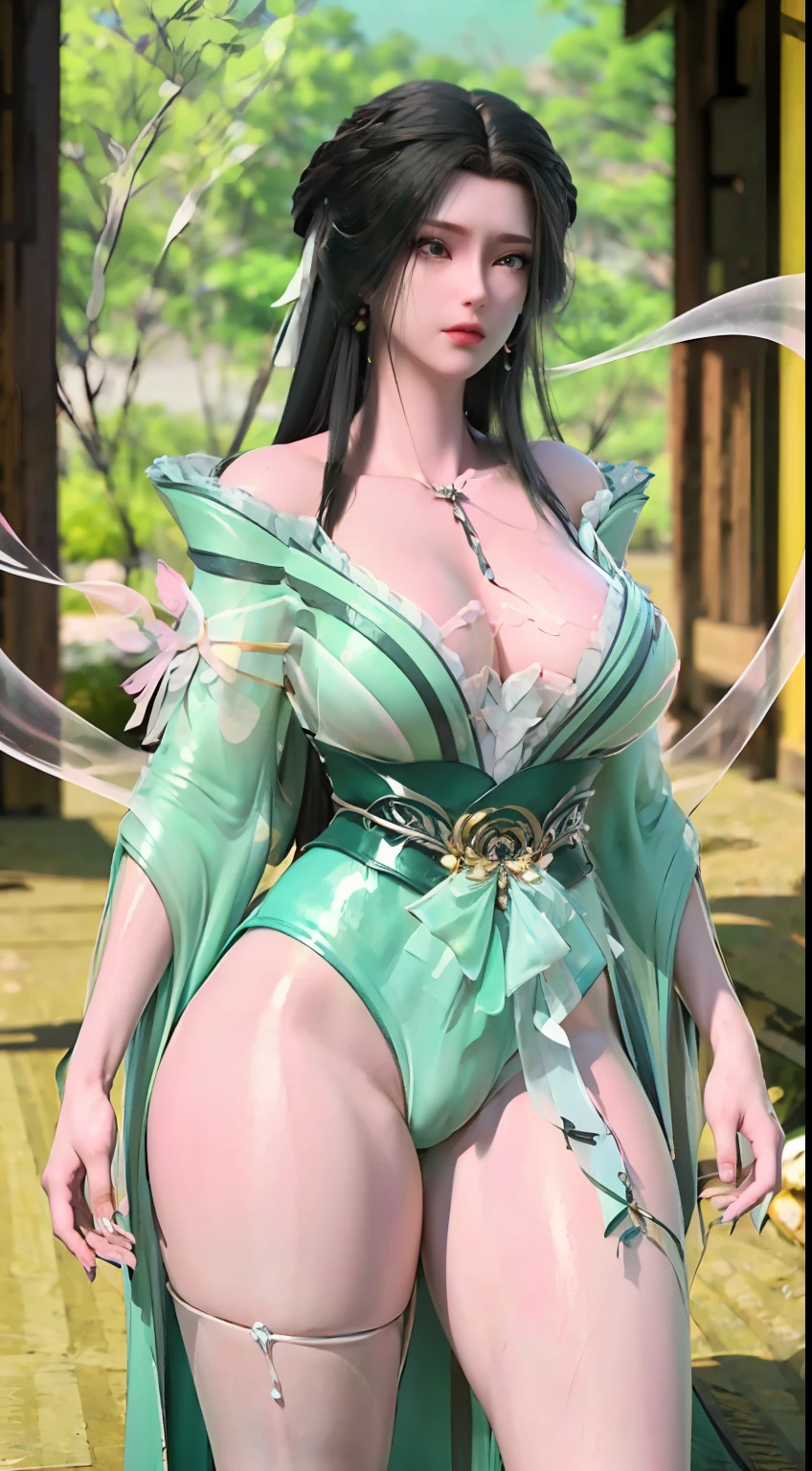 (nsfw:1.5), ((((Realistic)))), Excellent, (kimono:1.2), (breastplate), (helm), looking on camera, 1girl standing on studio, beautiful face, (kpop makeup), CGImix, (photorealism:1.2), ultrarealistic uhd face, (hugefaketits:1.4), (gigantic breasts:1.3), (muscle abs), (big butt), (wide hips), (thick thighs), slim waist, hourglass figure, half body, ((glowing skin)), ((shiny skin)), Realistic perfect body, ((she is sexy body)), ((clean skin)), photorealistic, bokeh, motion blur, masterpiece, highres, 1080P, super detail, textured skin.
