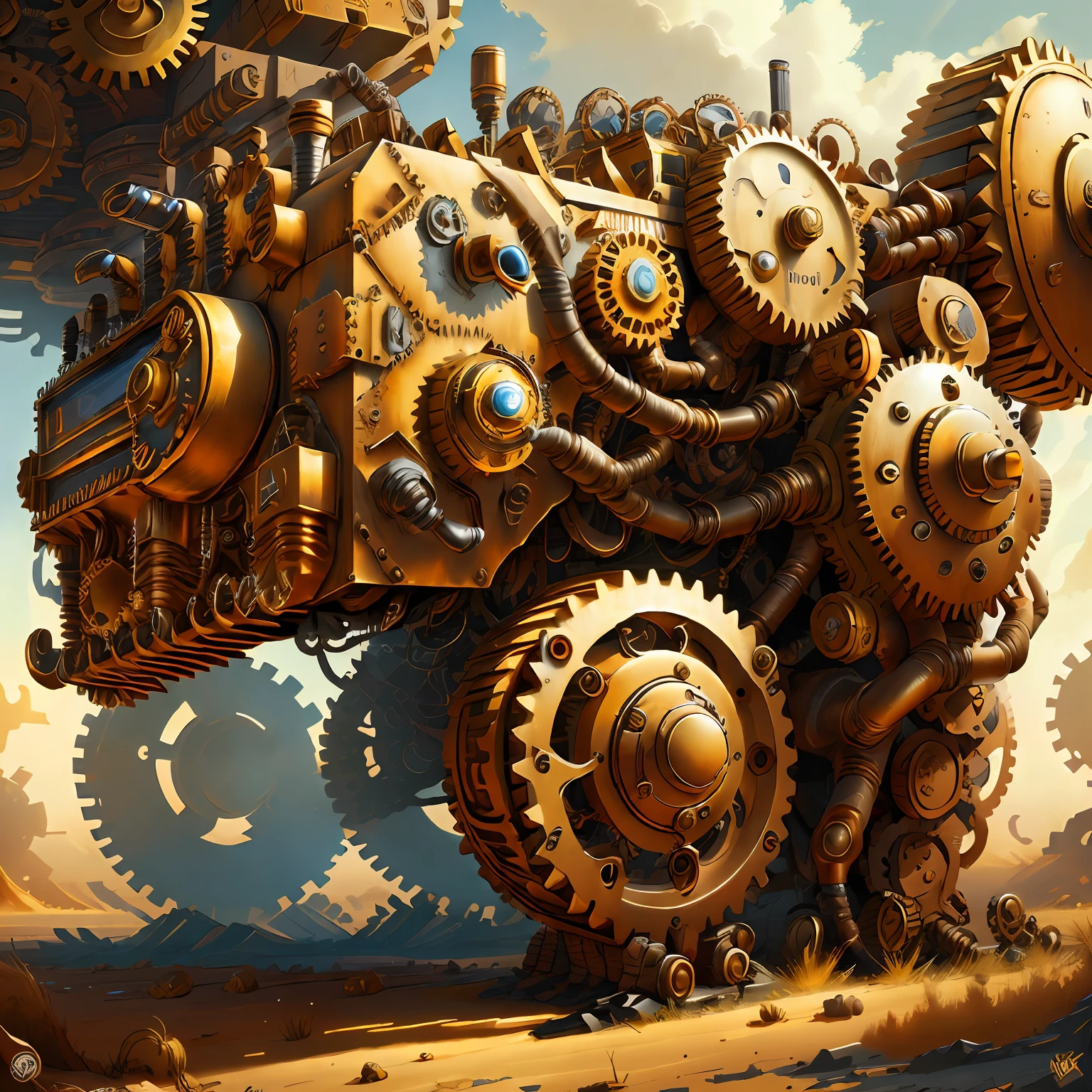 CogPunkAI Robot , lion 32 k, cores