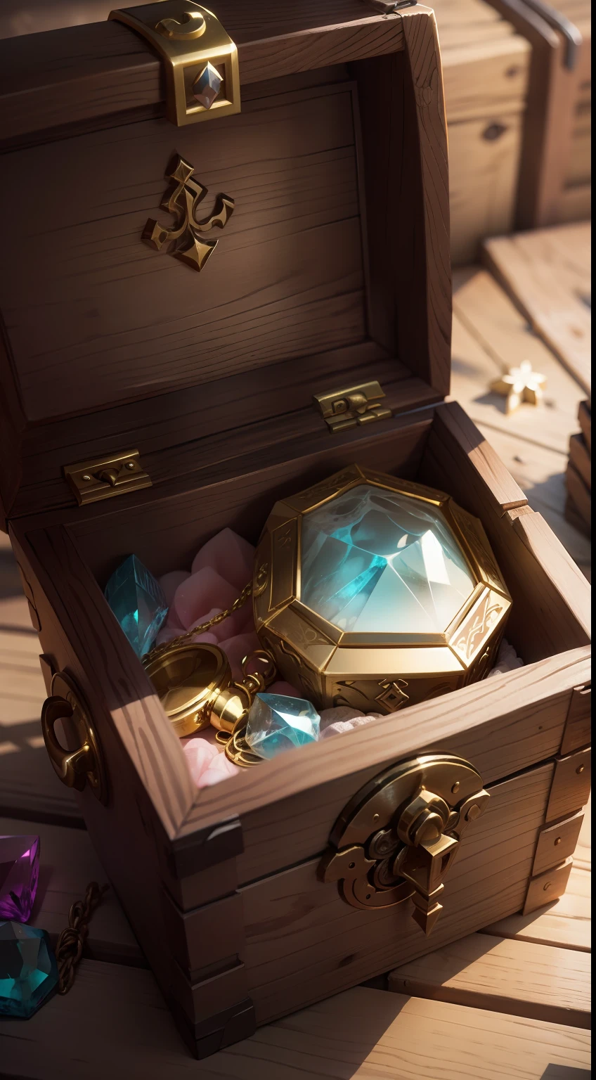 treasure box, gem, girl