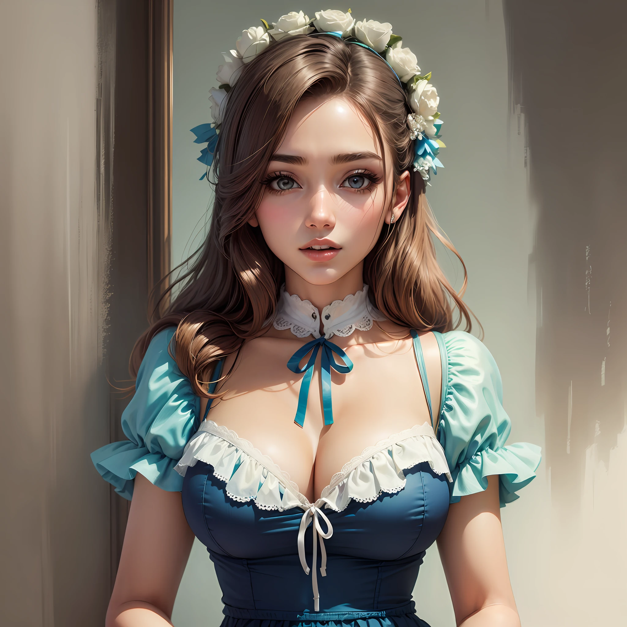 uma mulher bonita com vestido branco --auto --s2