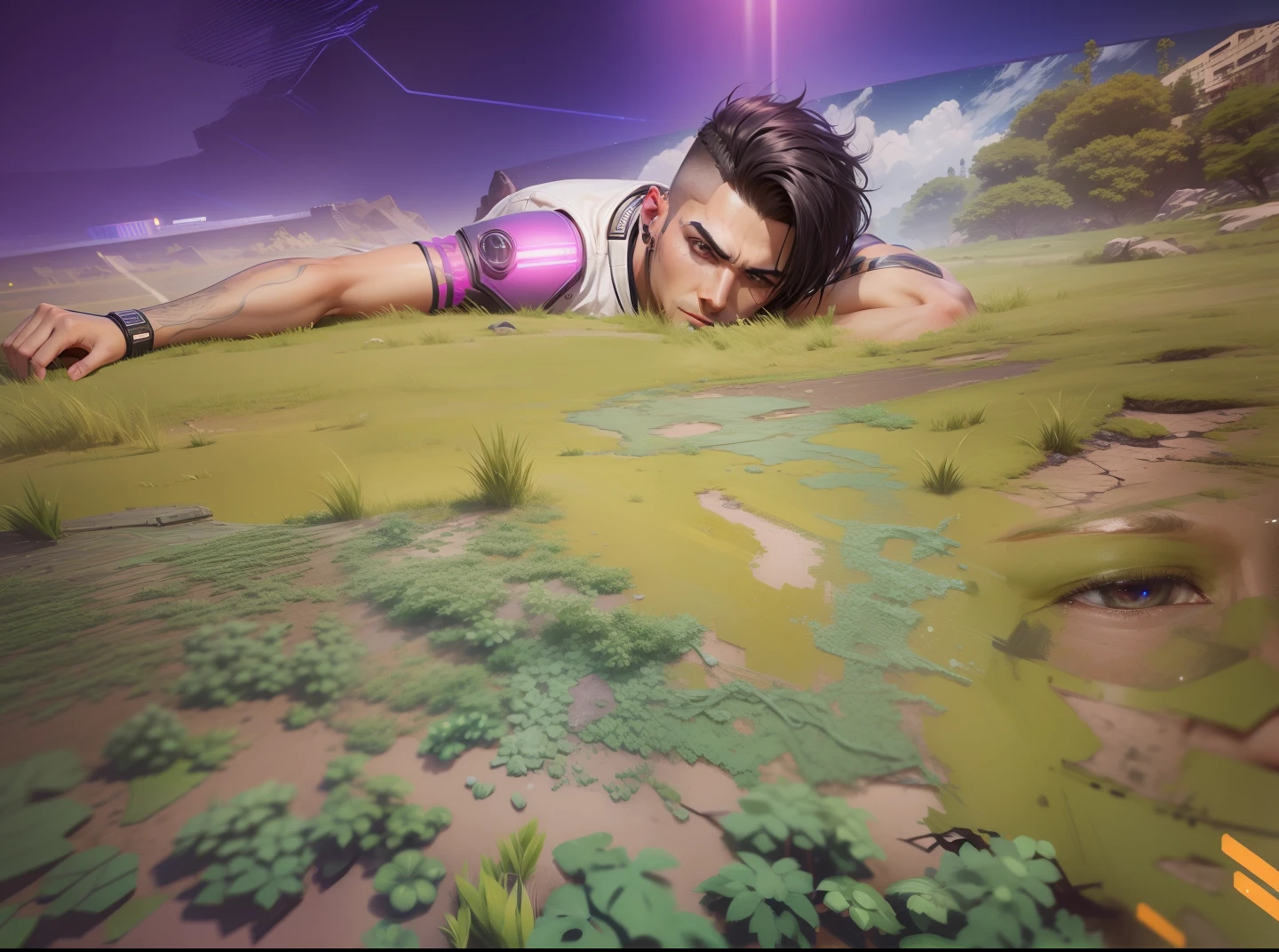 Change background cyberpunk handsome boy realistic face ,8k,ultra realistic.