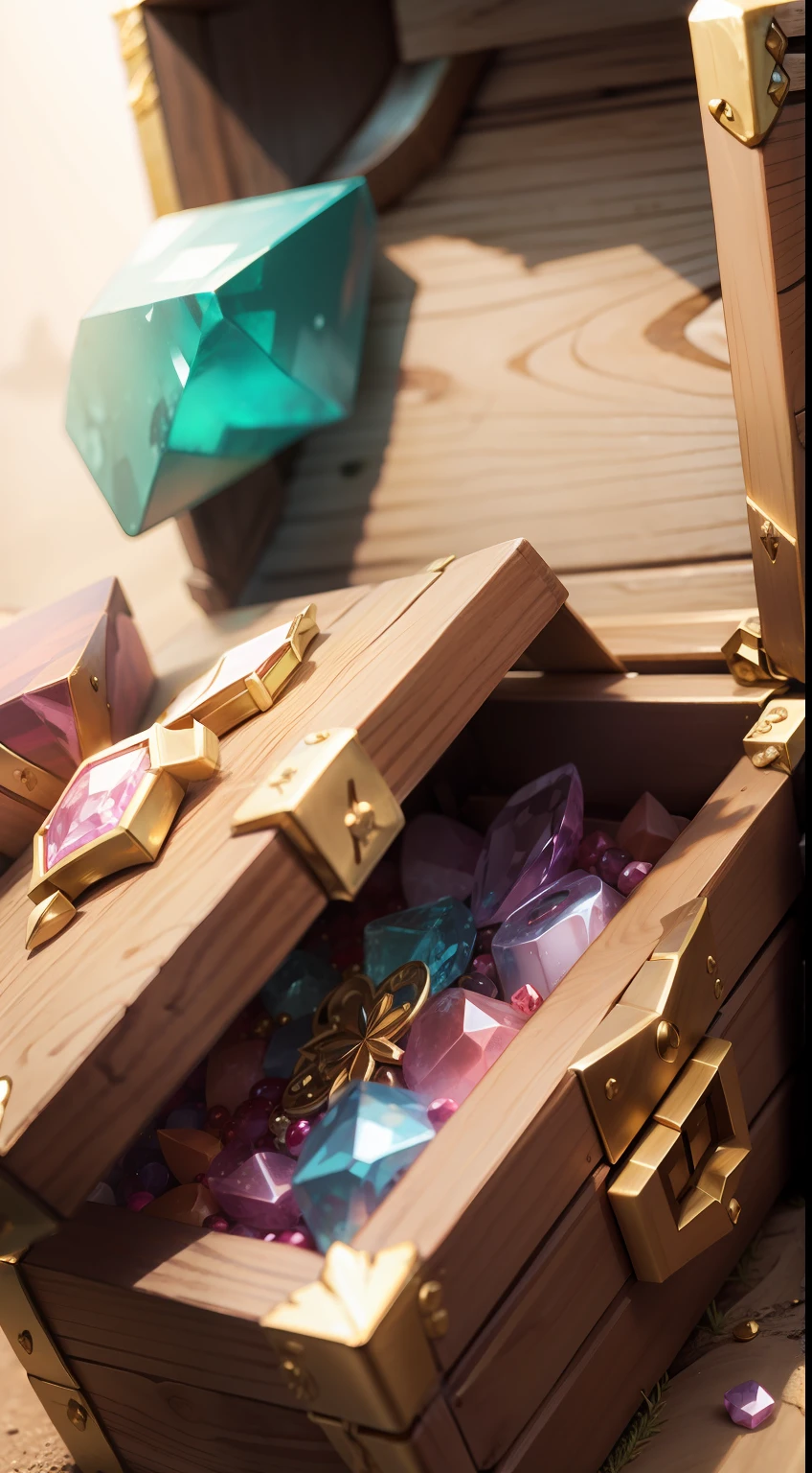 treasure box, gem, girl