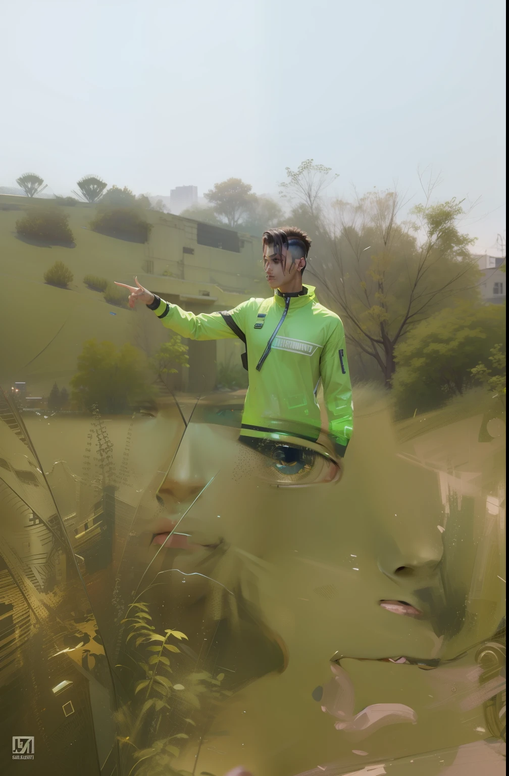 Change background cyberpunk handsome boy realistic face, 8k,ultra realistic.