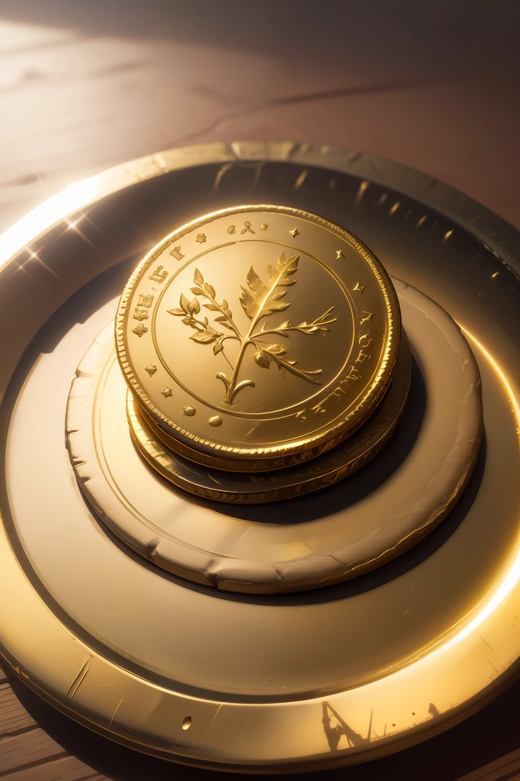 a simple gold medieval coin