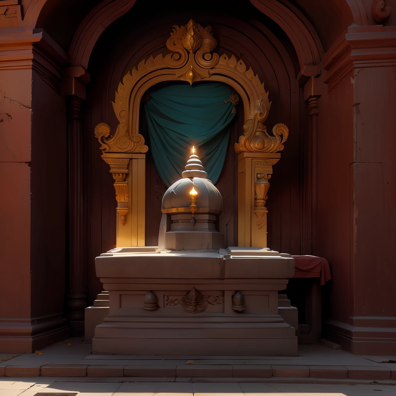 Hindu god shivling, Indian temple