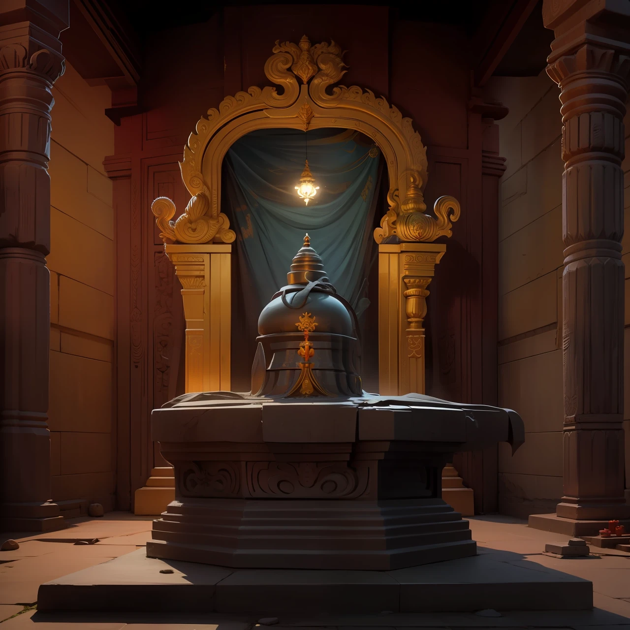 Hindu god shivling, Indian temple