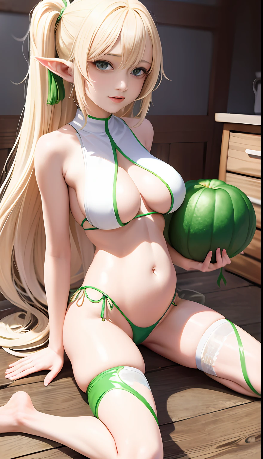White elf tattoo,There is a big fluorescent green lotus tattoo on the chest,The clothes are ultra-thin and ultra-transparent,bathing,Long legs,Barefoot,whaite hair,Long hair,Single horsetail,Face straight ahead,Open crotch clothing,The chest is extra-large,Raised D cups,nakeness,The top cloth strip is bare,The big belly is tattooed with fluorescent red clover,Obscene lines, Moisturizes and flows milk,A MILF