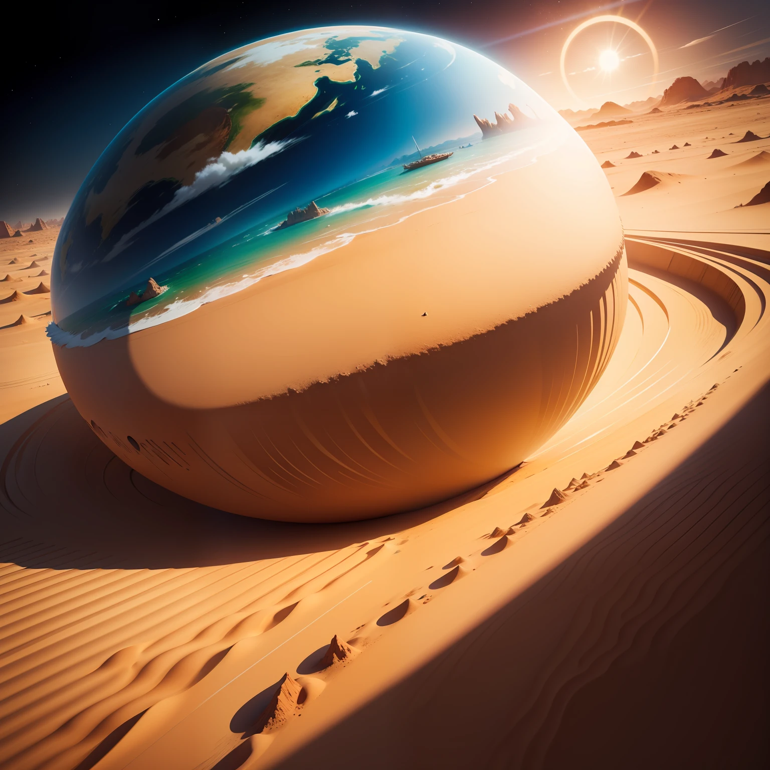 Planet Landinsand, concept art, 4k