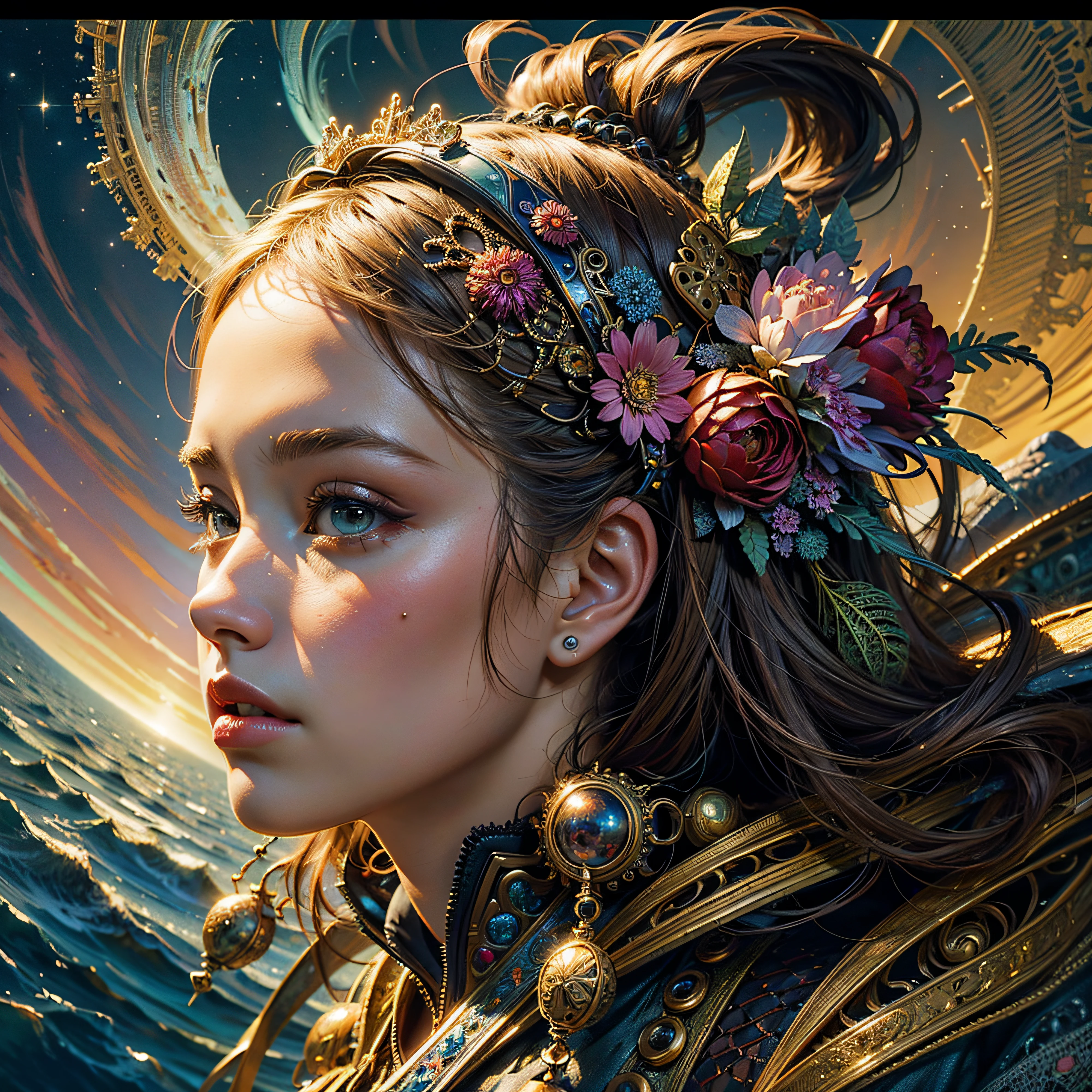 (masterpiece, top quality, best quality, official art, beautiful and aesthetic:1.2), (1girl), extreme detailed,(fractal art:1.3),colorful,highest detailed