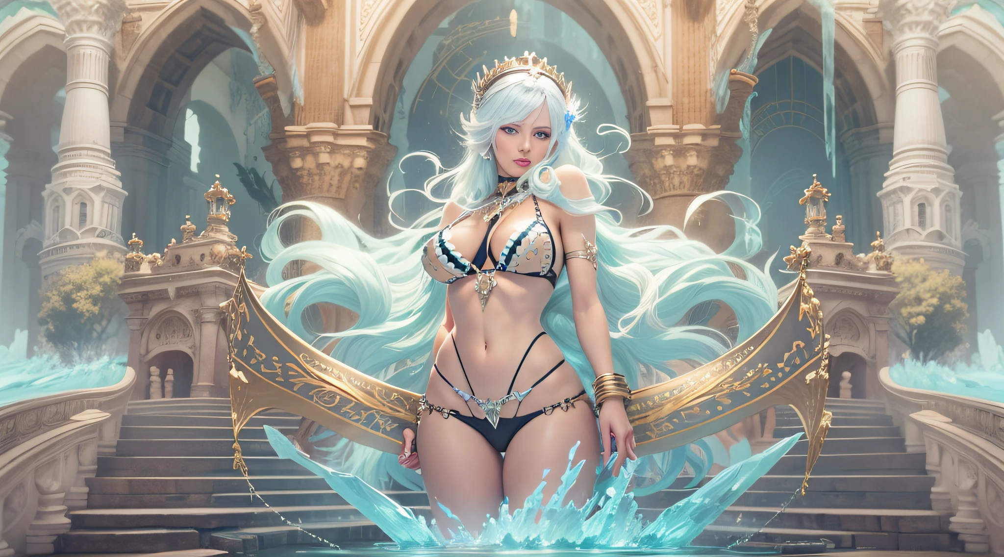 castelo de gelo, Ice Queen Take a vacation in a seductive bikini,