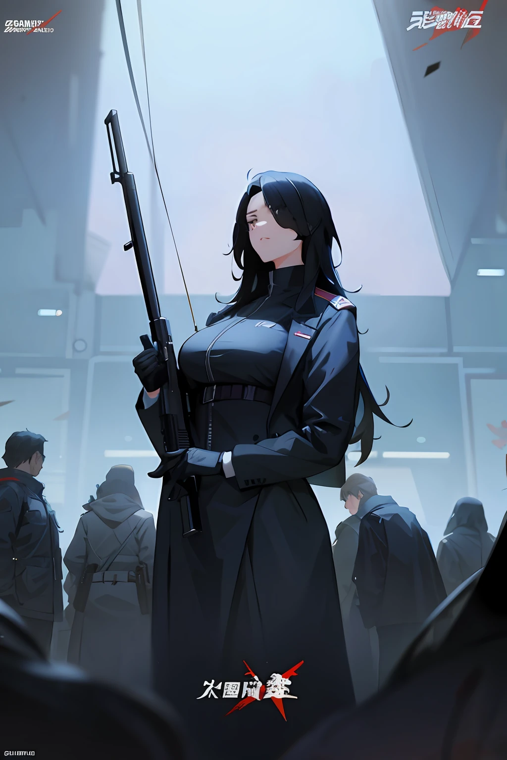 Anime characters with guns in a large crowd, Artgerm and Atey Ghailan, Guviz-style artwork, alena aenami and artgerm, from girls frontline, Badass anime 8 K, Guweiz on ArtStation Pixiv, wojtek fus, Guweiz in Pixiv ArtStation