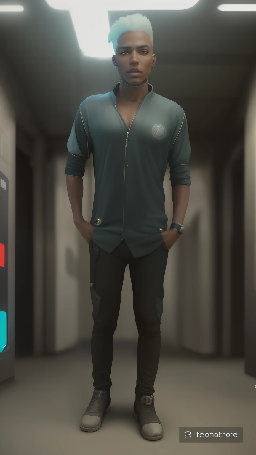 "Change background realistic faceto futuristic cyberpunk setting with a handsome boy and realistic facial features. 8k quality."