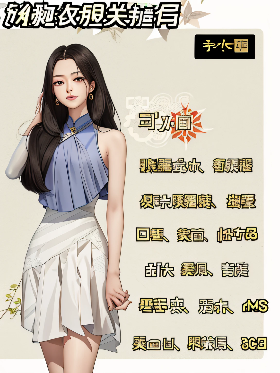 a close up of a cartoon of a woman in a dress, full-body xianxia, Middle metaverse, Inspired by Tang Yifen, inspired by Ma Yuanyu, Handsome girl, dressed with long fluent clothes, inspired by Wu Shixian, girls frontline style, 19-year-old girl, Inspired by Zou Yigui