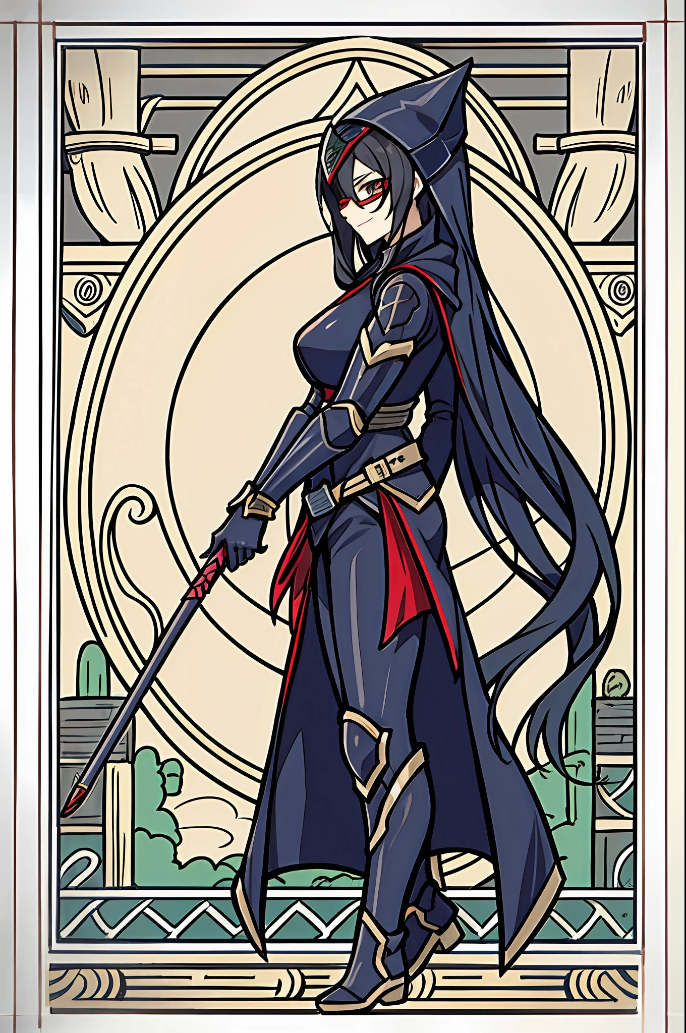 stealth, by bestiary_style, masterpiece, best quality, from afar, stealth, Vayne
