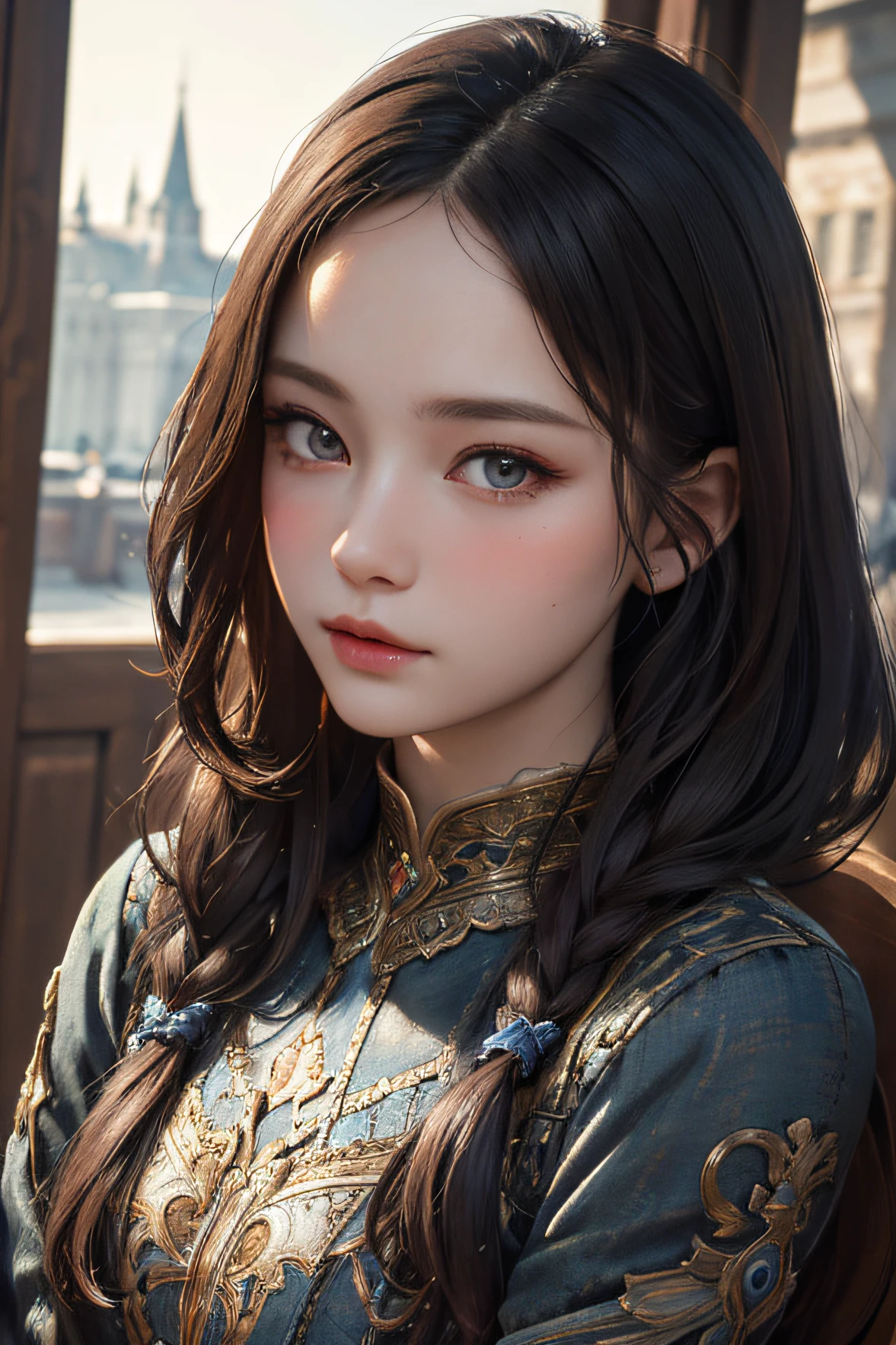 masterpiece, best quality, 8k, detailed skin texture, detailed cloth texture, beautiful detailed face, intricate details, ultra detailed, portrait of a russian girl