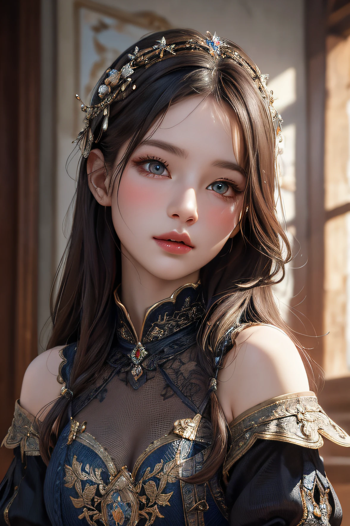 masterpiece, best quality, 8k, detailed skin texture, detailed cloth texture, beautiful detailed face, intricate details, ultra detailed, portrait of a russian girl