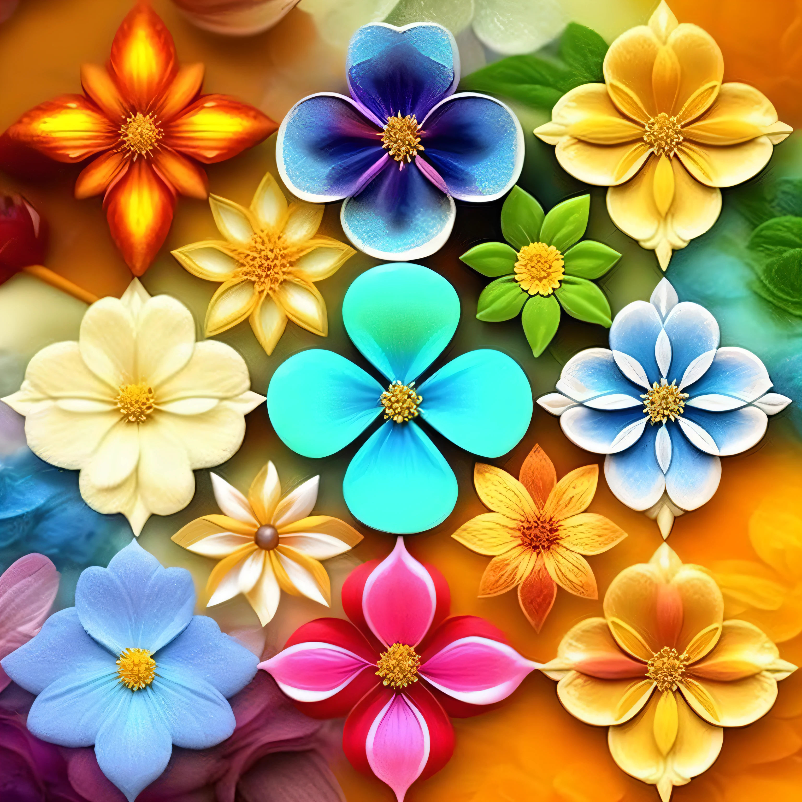 symbolic flowers of all elements, Elemental Flowers