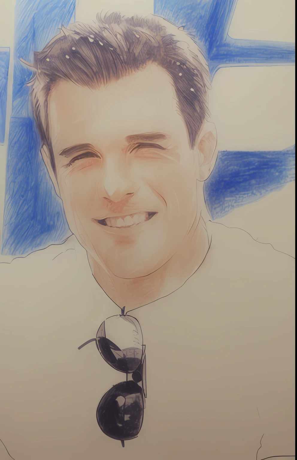 an anime line drawing of linus_sebastian,