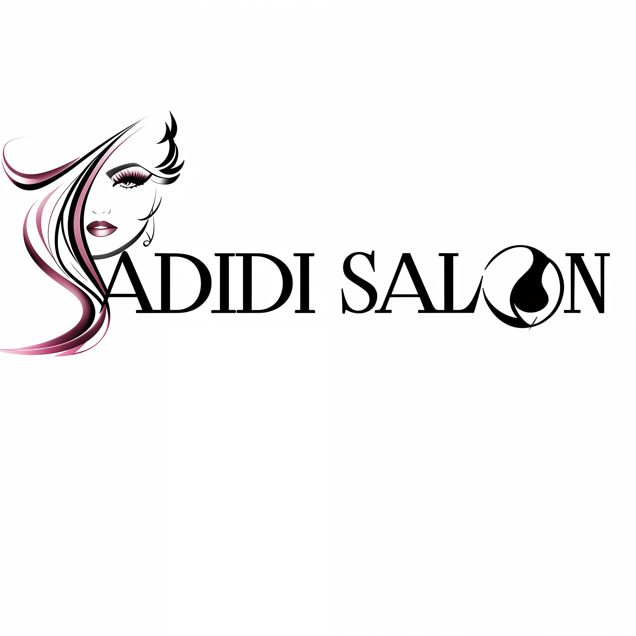 logo,addi salon name,hair beauty,professional makeup,3d,ultra detailed,