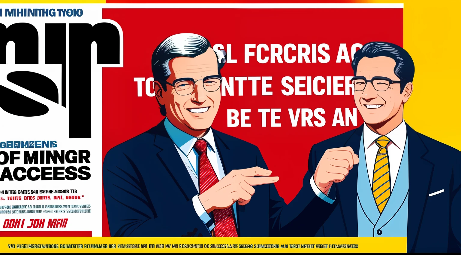 "John was amazed to see a vibrant poster announcing a fascinating talk about the secret to success."