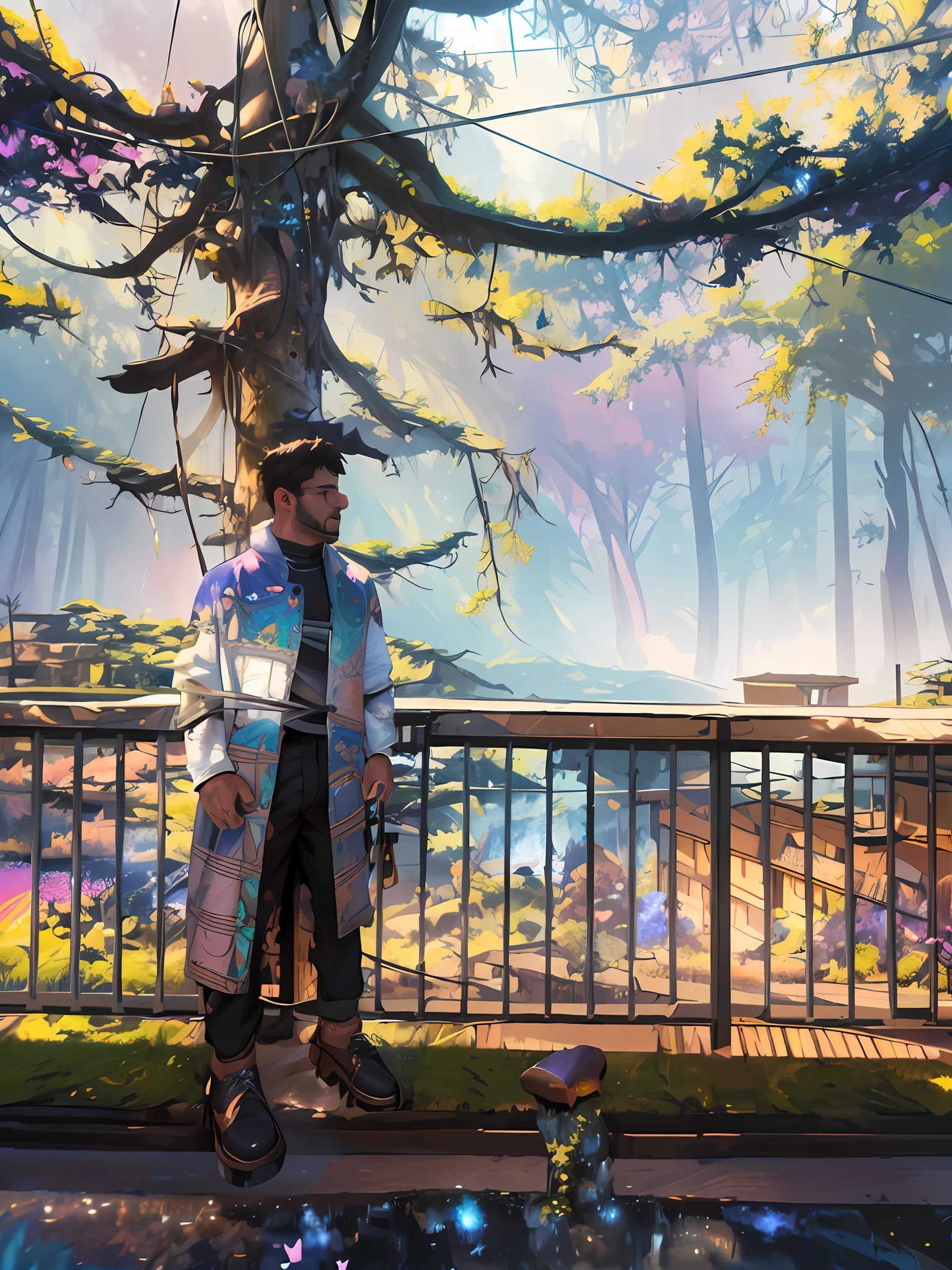 masterpiece, best quality, high quality,extremely detailed CG unity 8k wallpaper, An enchanting and dreamy scene of a fantasy forest, with towering trees, glowing mushrooms, and hidden fairy glens, creating a sense of mystique and enchantment, artstation, digital illustration, intricate, trending, pastel colors, oil paiting, award winning photography, Bokeh, Depth of Field, HDR, bloom, Chromatic Aberration ,Photorealistic,extremely detailed, trending on artstation, trending on CGsociety, Intricate, High Detail, dramatic, art by midjourney