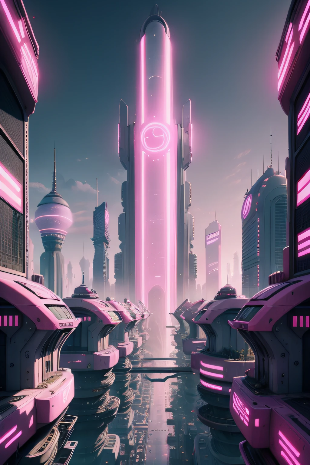 pink future city