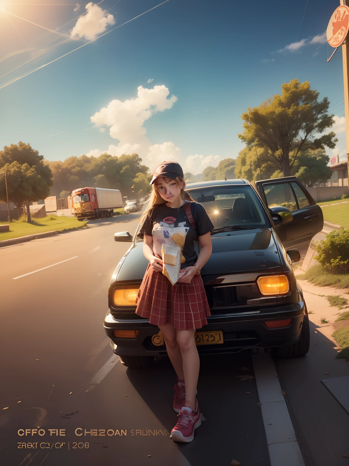 Cheese background in cute girls