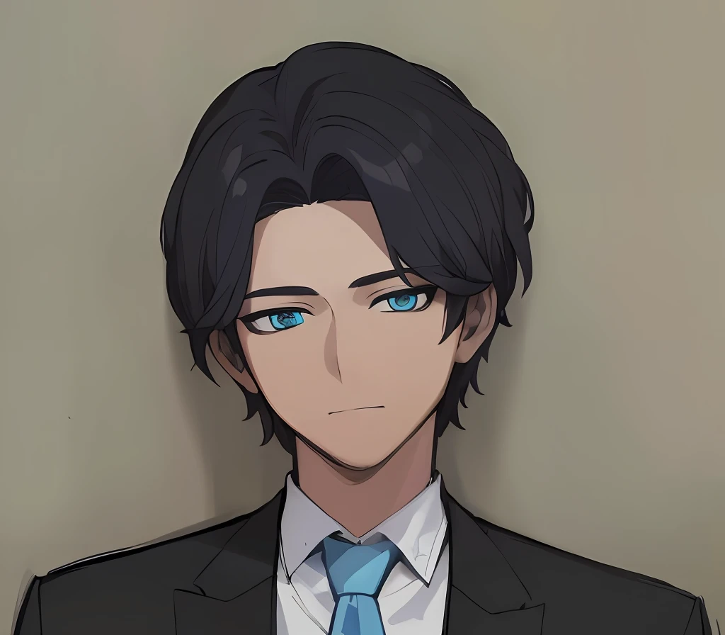 ((Masterpiece))), (((Best Quality))), ((Ultra-detailed)), (very detailed illustration), cinematiclight,, 1 guy ((Character Sheet)), (Concept art), ((full - body)), (Masterpiece: 1.2), (Best Quality: 1.3), 1 guy standing Guy in a formal suit . Dark hair, blue eyes