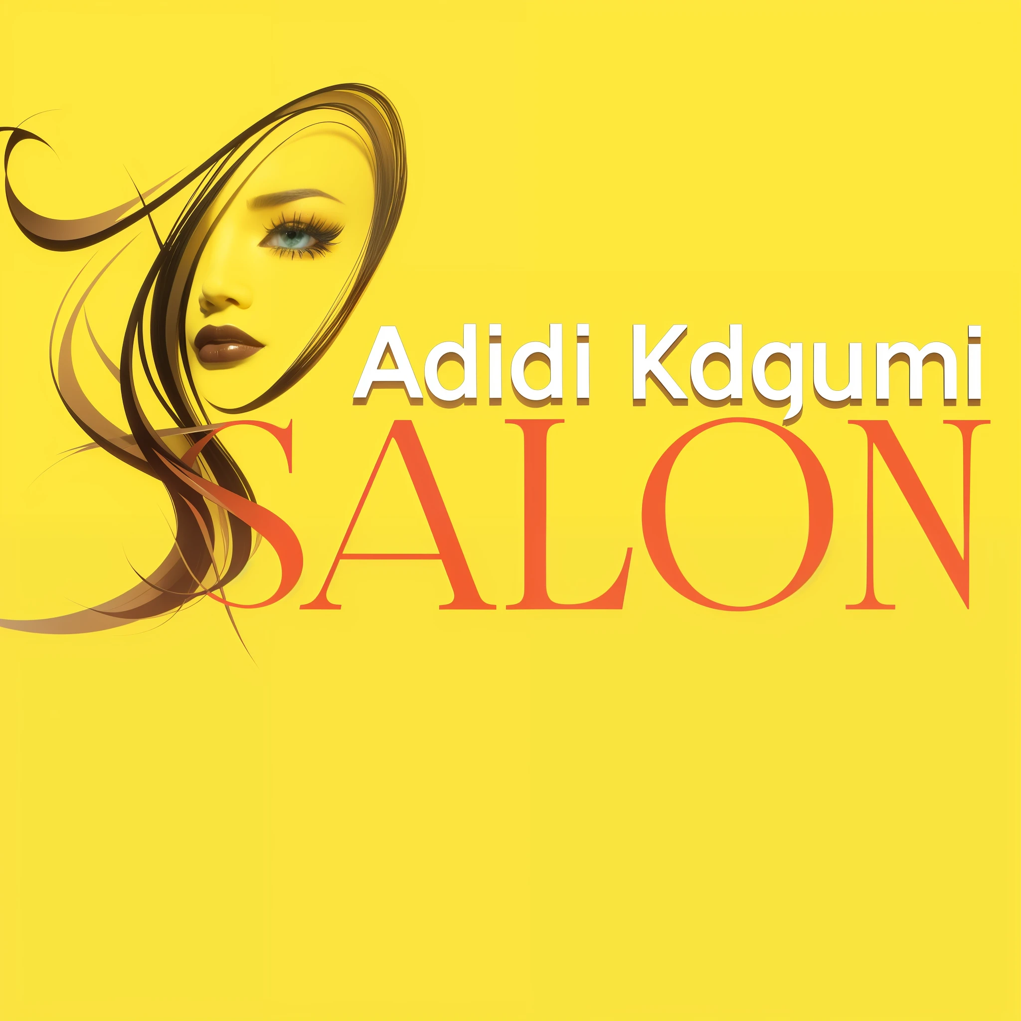 logo,addi salon name,hair beauty,professional makeup,3d,ultra detailed,