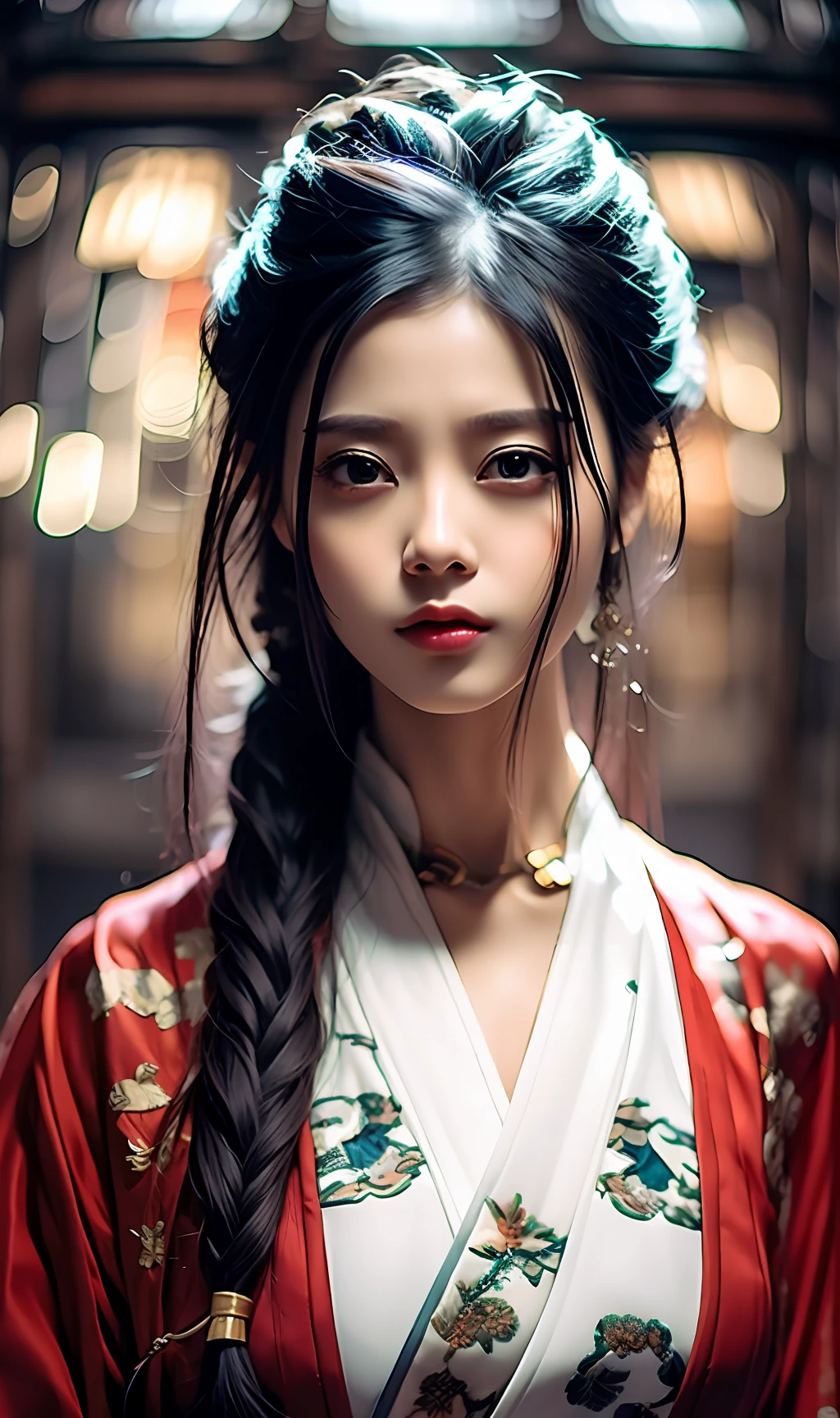 best quality, masterpiece, highres, wuxia 1girl, china dress, super Beautiful face, super beautiful eye, super beautiful hair