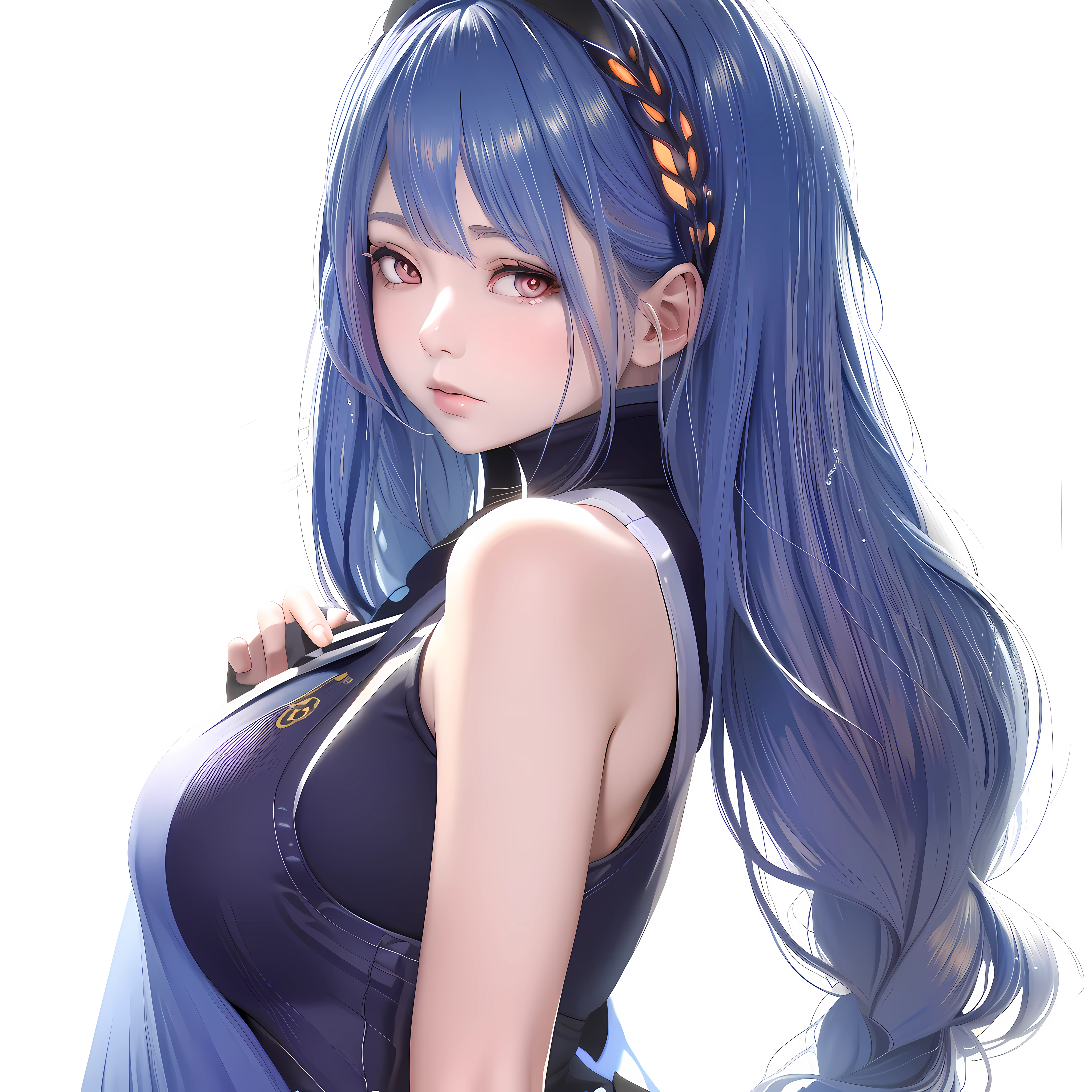 Menina anime com cabelo longo e uma regata branca, arte cg anime suave, menina anime sedutora, Artgerm extremamente detalhado, arte de anime digital detalhada, Artgerm. anime illustration, arte de anime digital, [ Arte digital 4K ]!!, Modelo IG | Artgerm, Arte no estilo de Guweiz, menina anime bonita